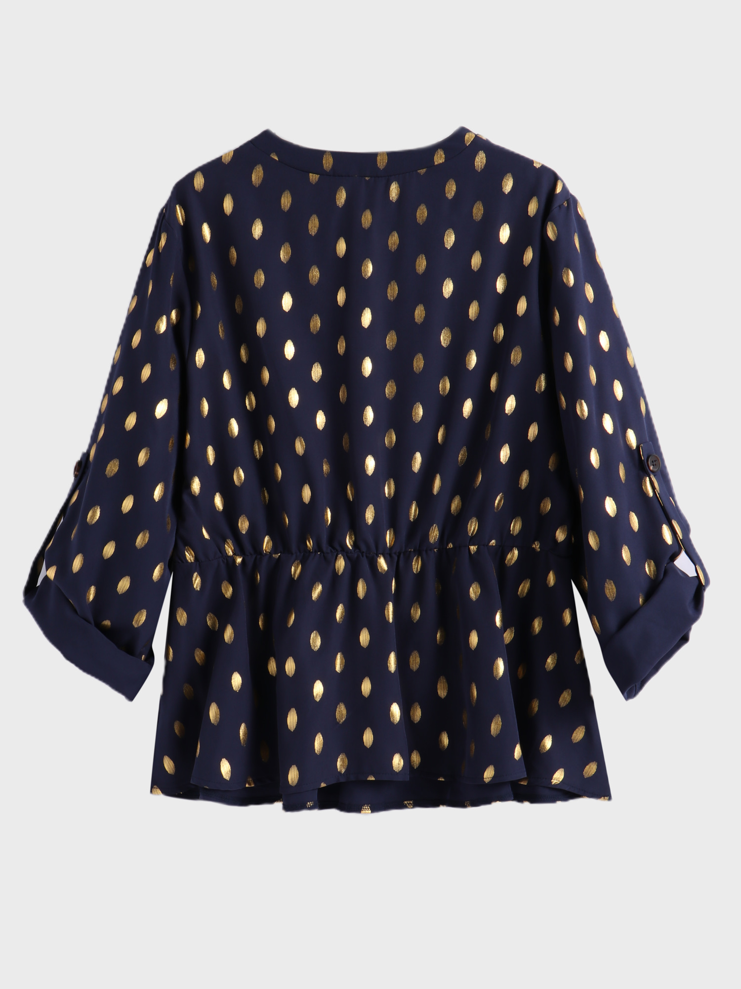 V-neck Slim Waist Blouse Shirt