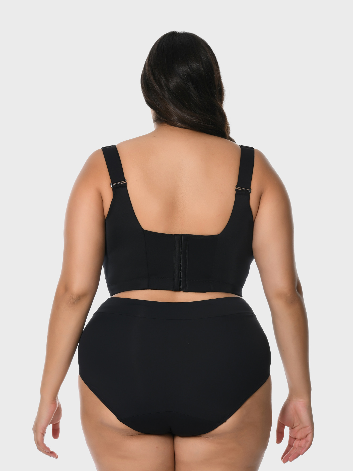 Front Closure Wide Straps Support Bra