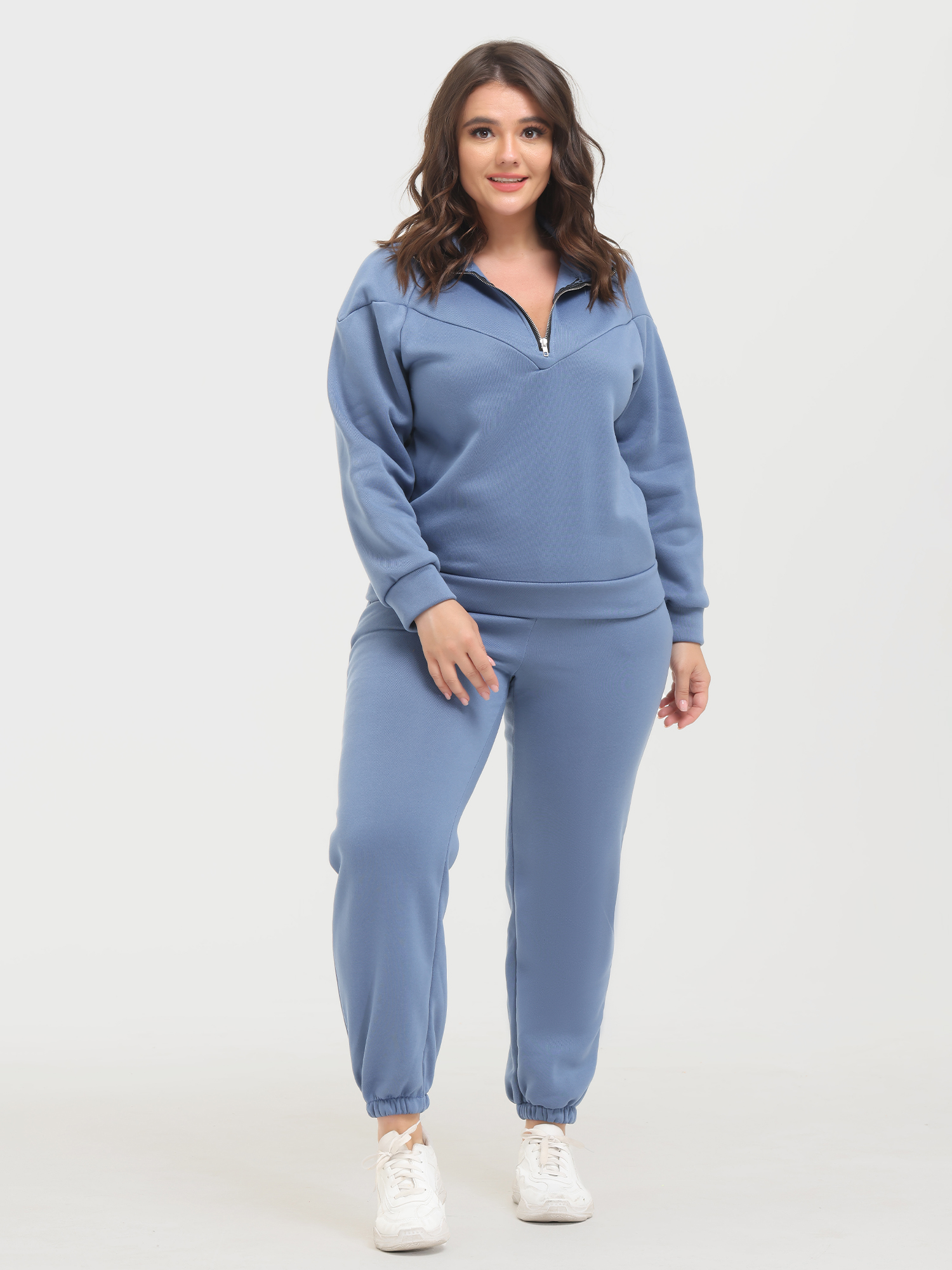 Long Sleeve Fleece Sweatershirt and Jogger Pants Set