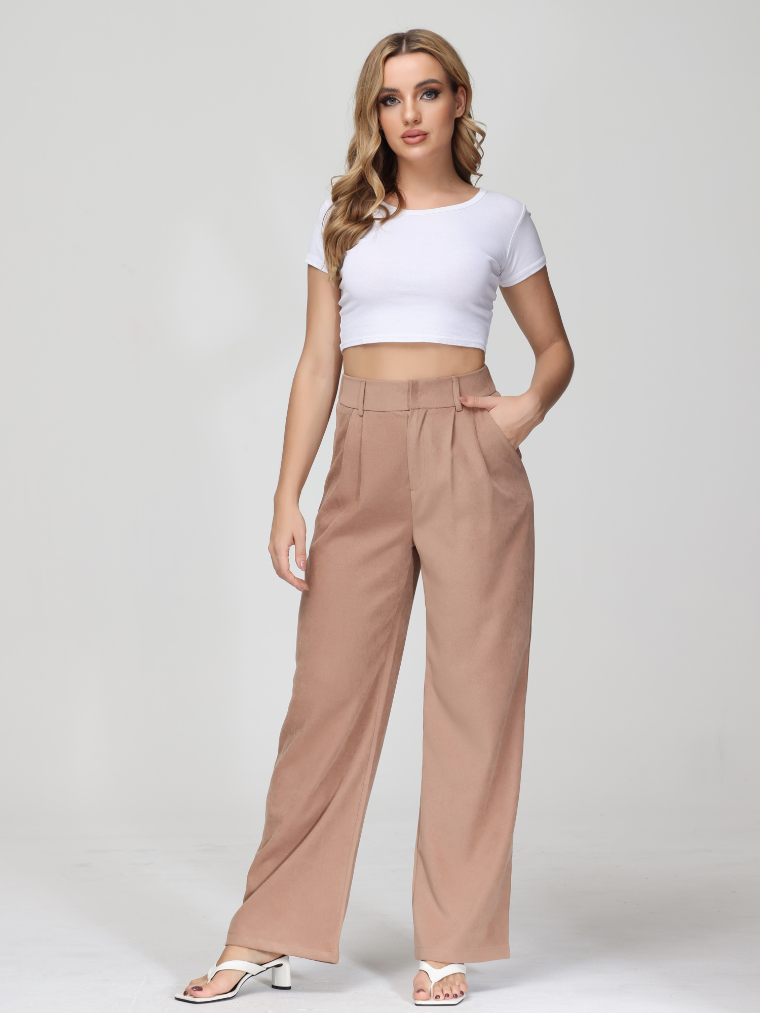 Effortless Tailored Wide-Leg Pants