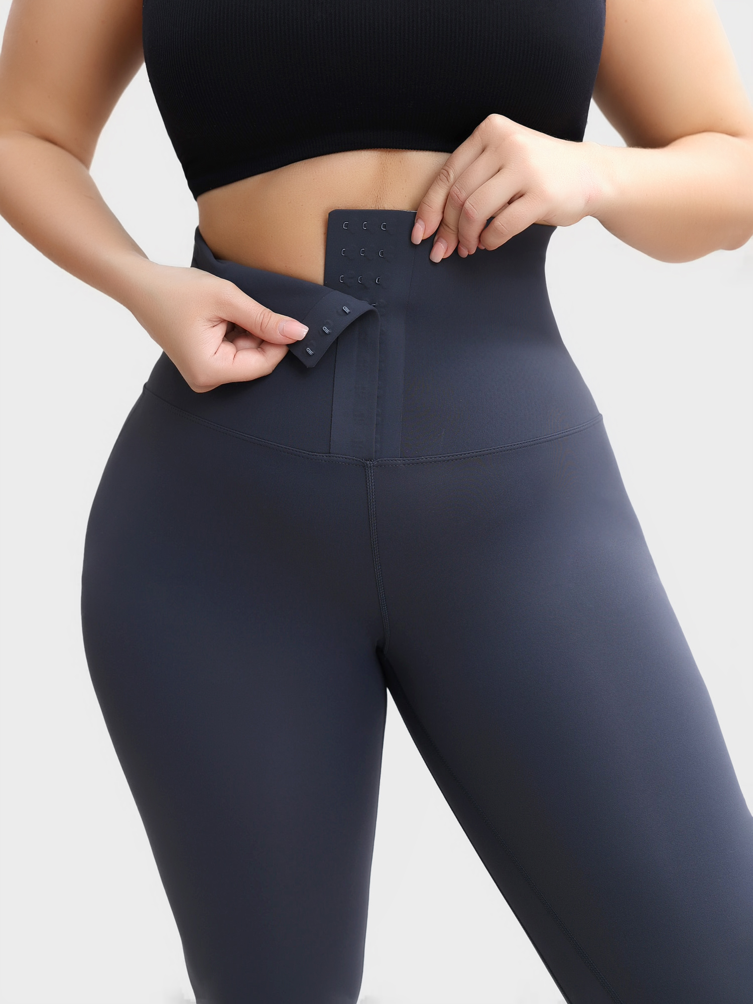 High Waist Invisible Hook and Eye Croch Hip-Lift 9/10 Yoga Pants
