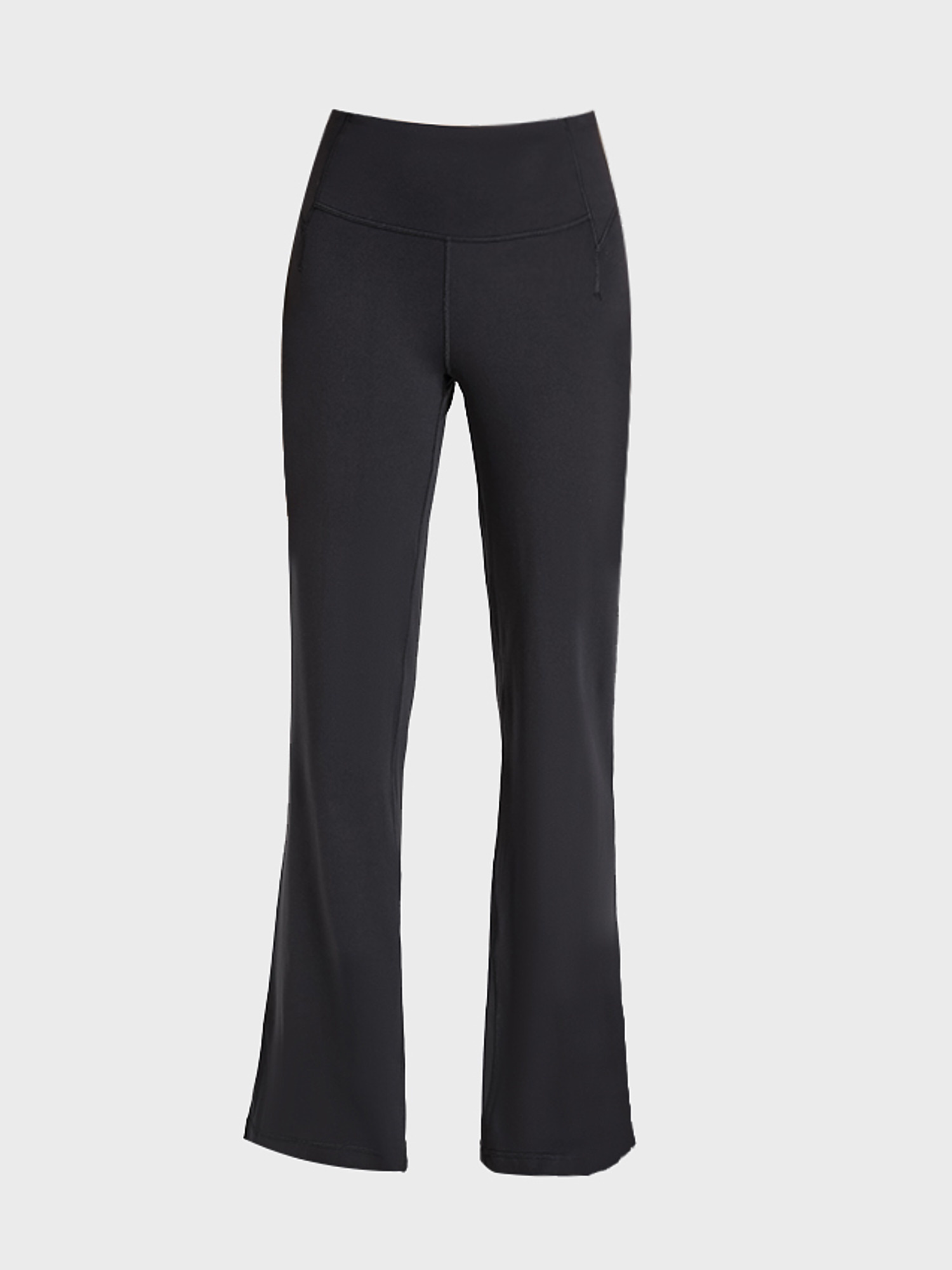 Slim Flared Sports Pants with Side Split