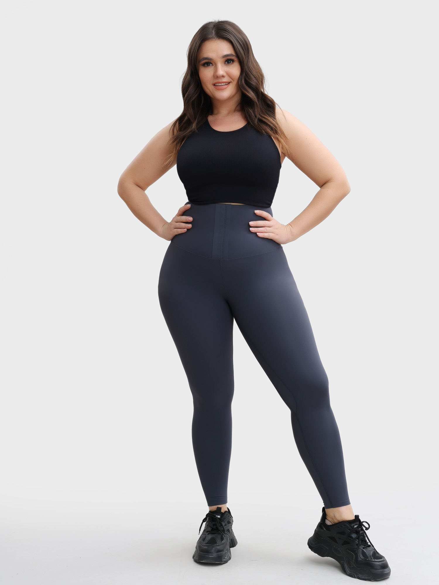 High Waist Invisible Hook and Eye Croch Hip-Lift 9/10 Yoga Pants