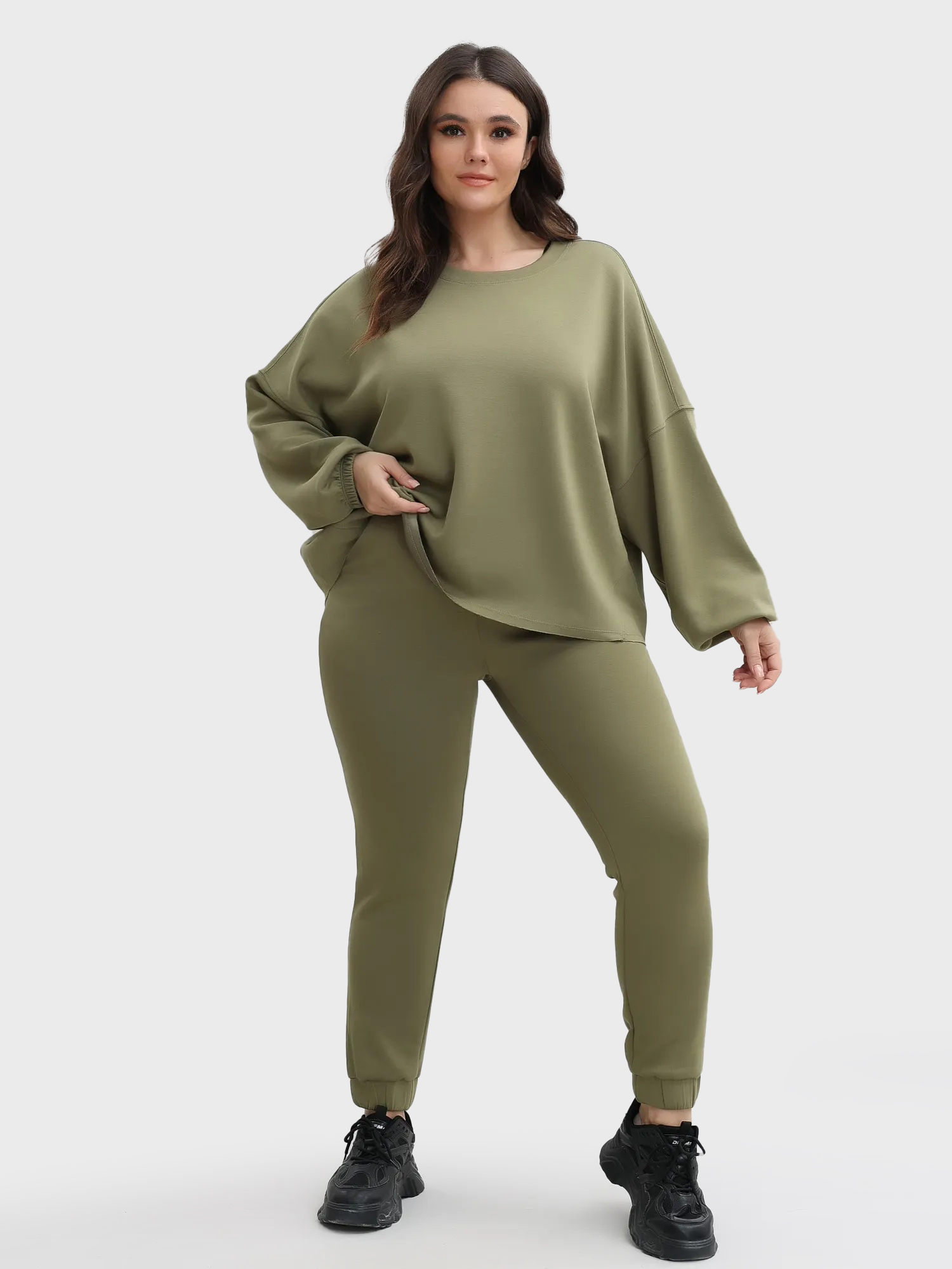 Loose Long Sleeve Sports Sweatshirt