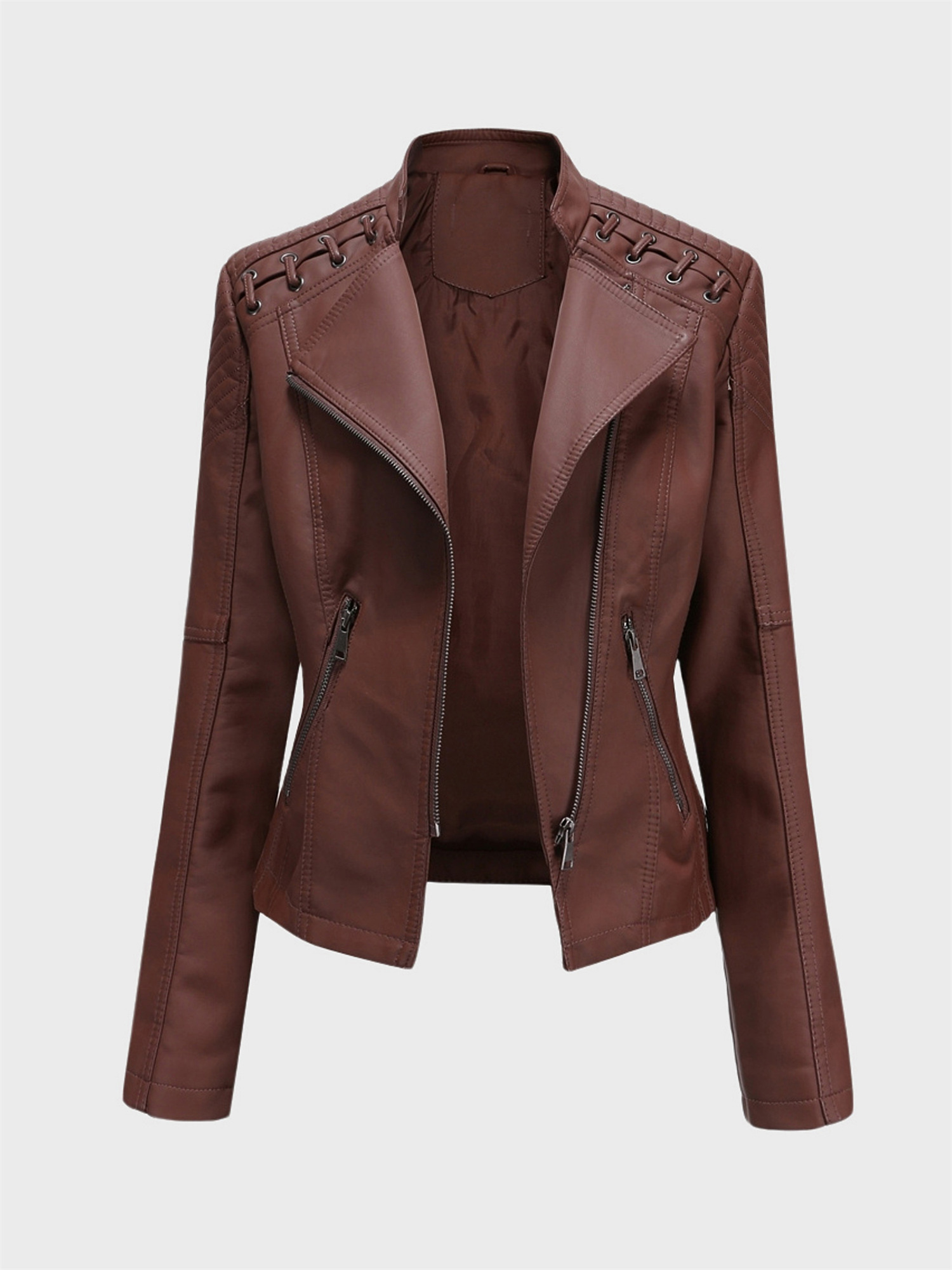 Simplicity High Waist Leather Jacket