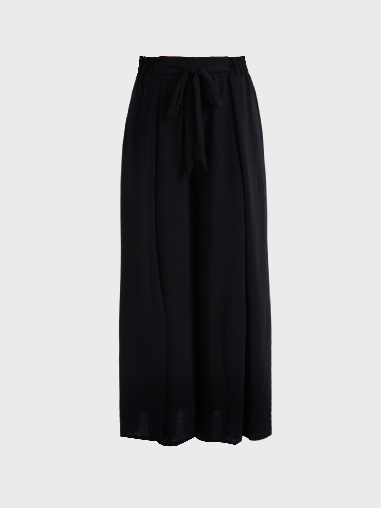 Wide-Leg Pleated Nattily Pants with Split-Front