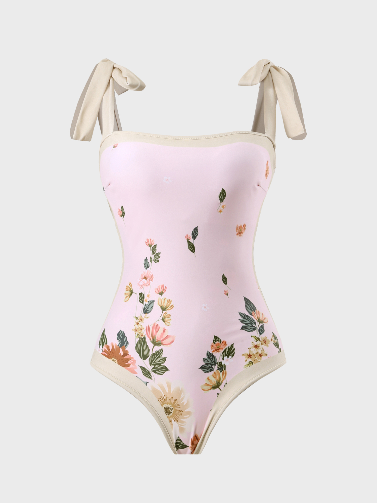 Retro-Like Reversible One-Piece Swimsuit