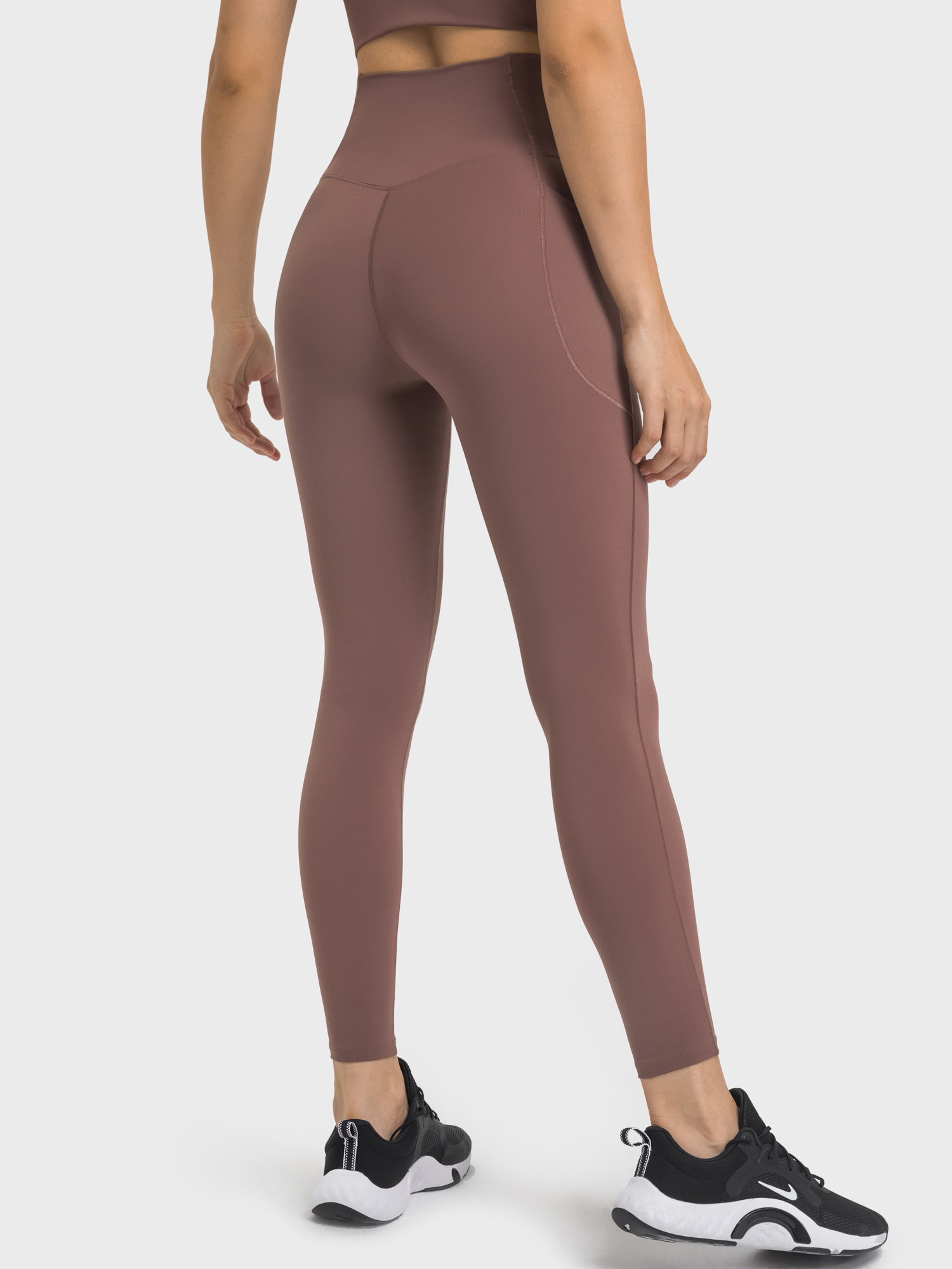 Butterly Crossover Waist Leggings with Pockets