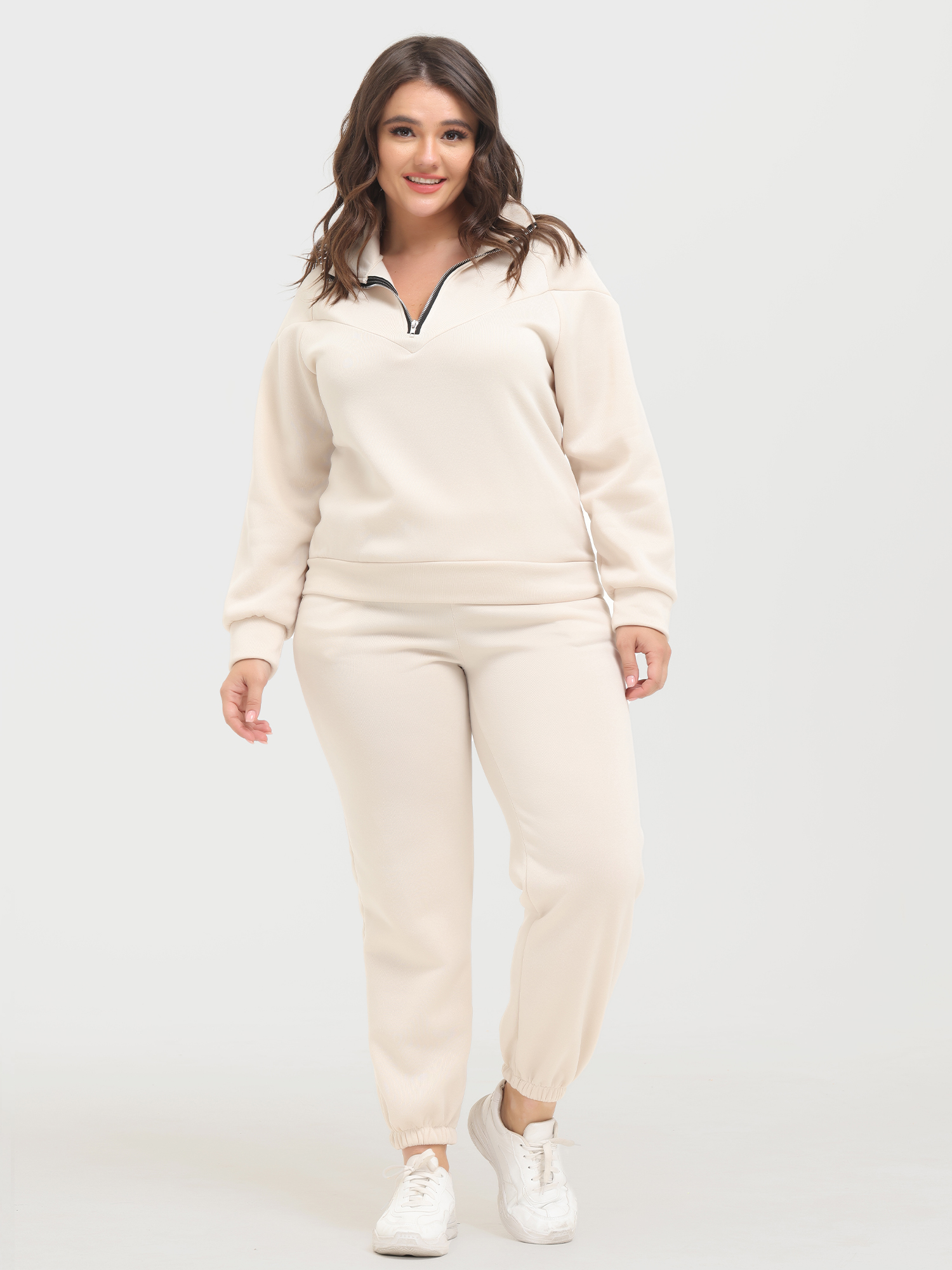 Long Sleeve Fleece Sweatershirt and Jogger Pants Set