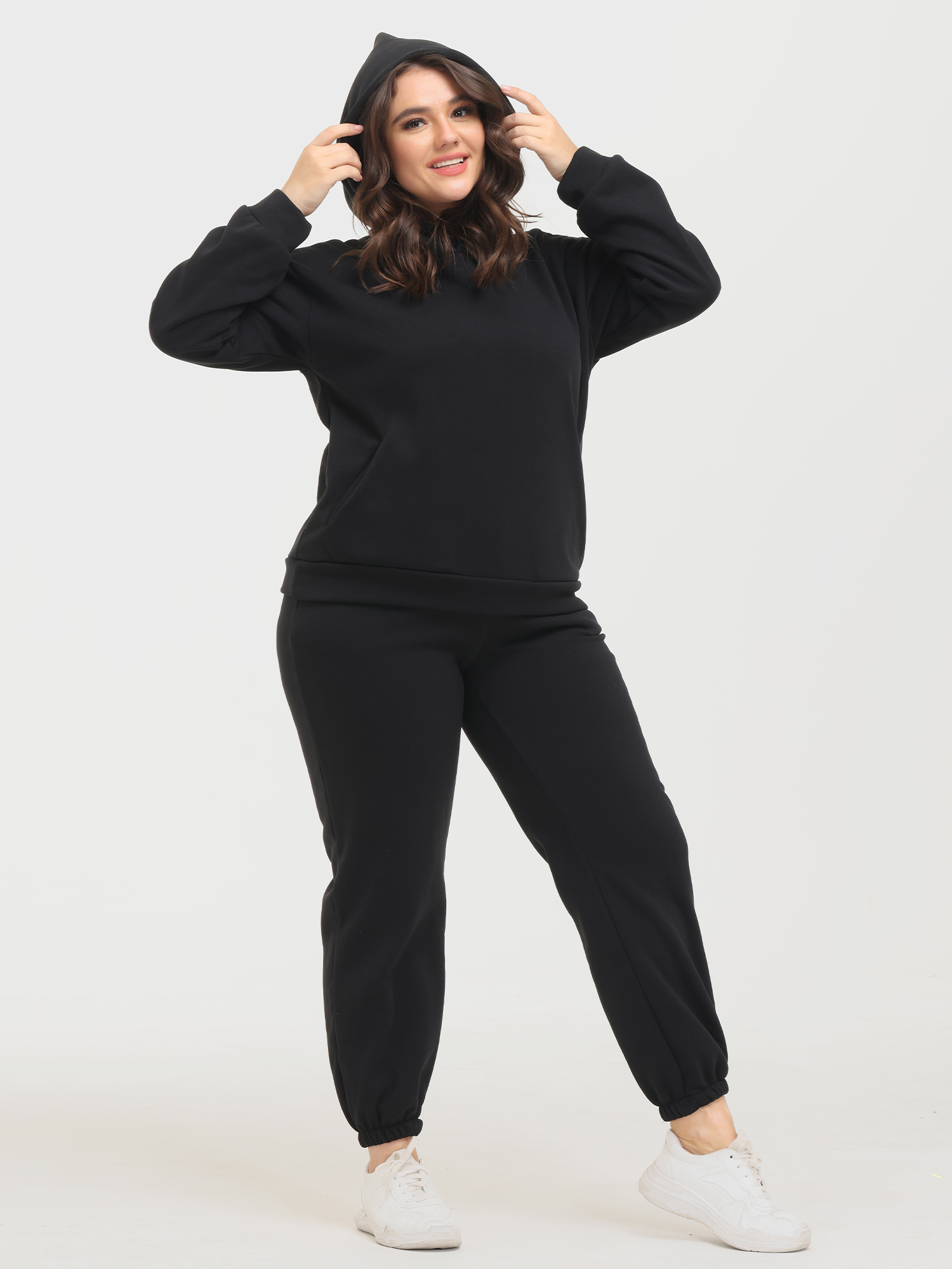 Casual Fashion Fleece Hoodie 2-Piece Set