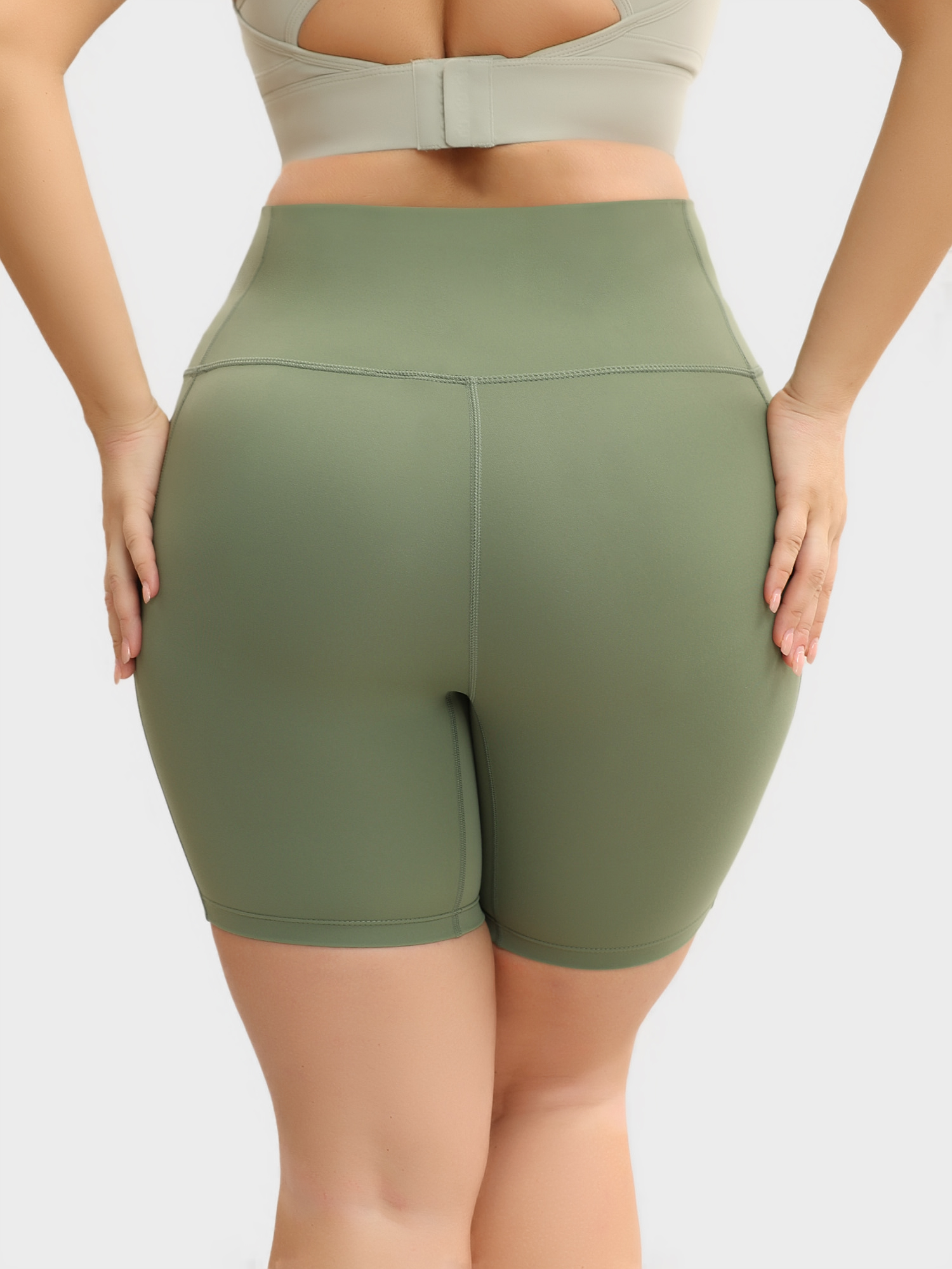High-Waisted Hip-Lift Tight Yoga Shorts with Pockets