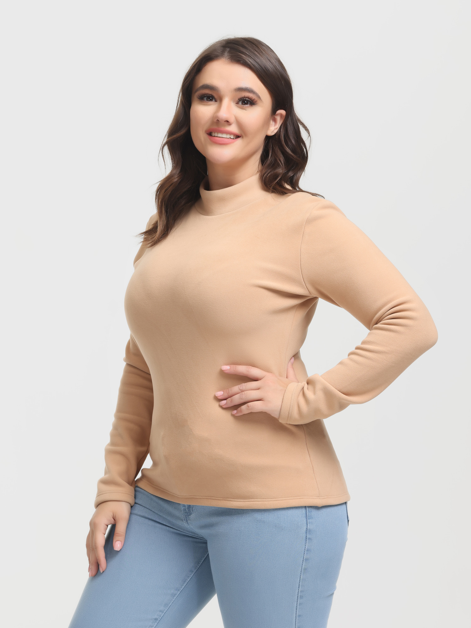 Versatile Slim Turtleneck Warming Top