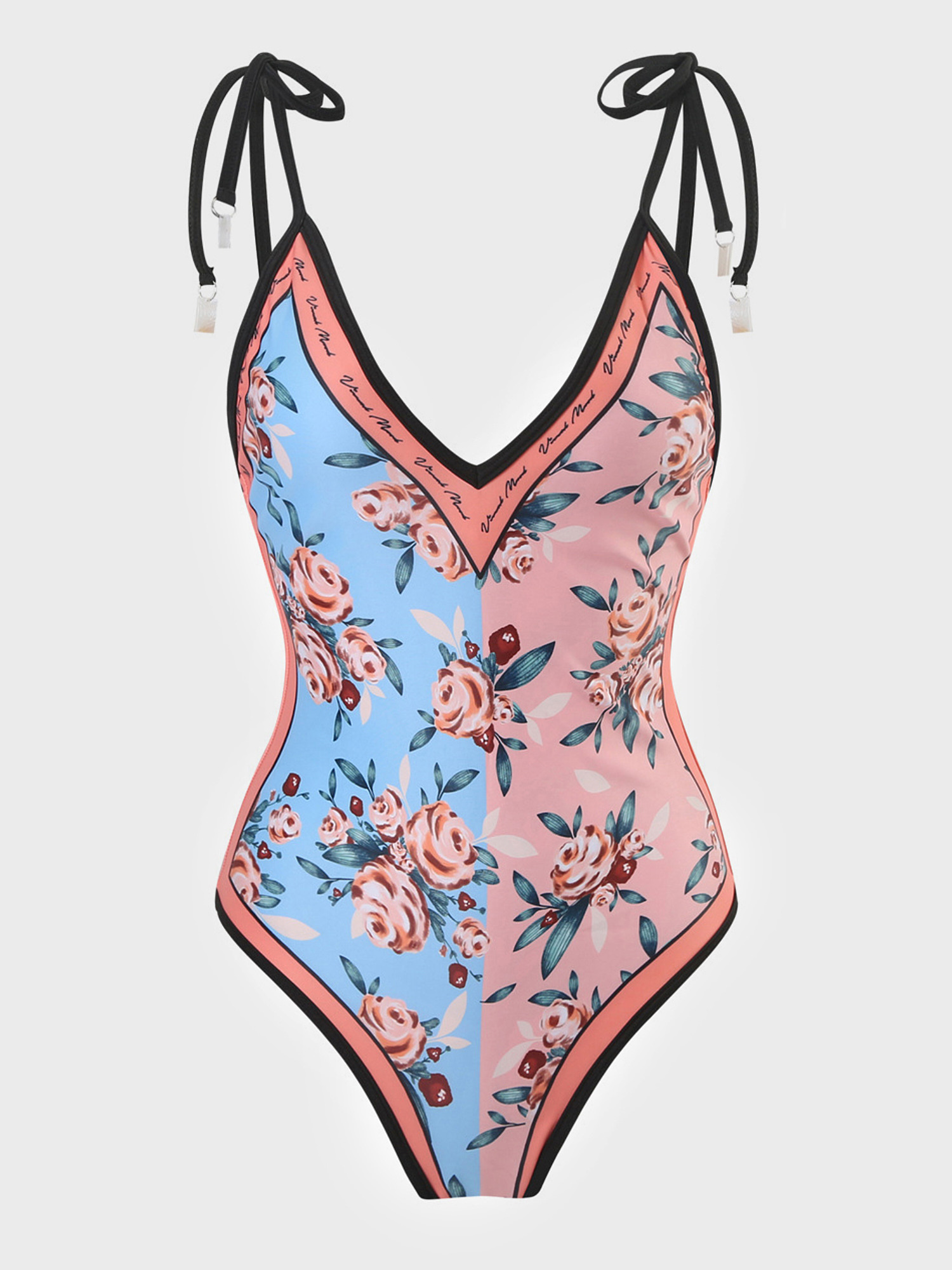 Charming Rose Tie-up Swim Set