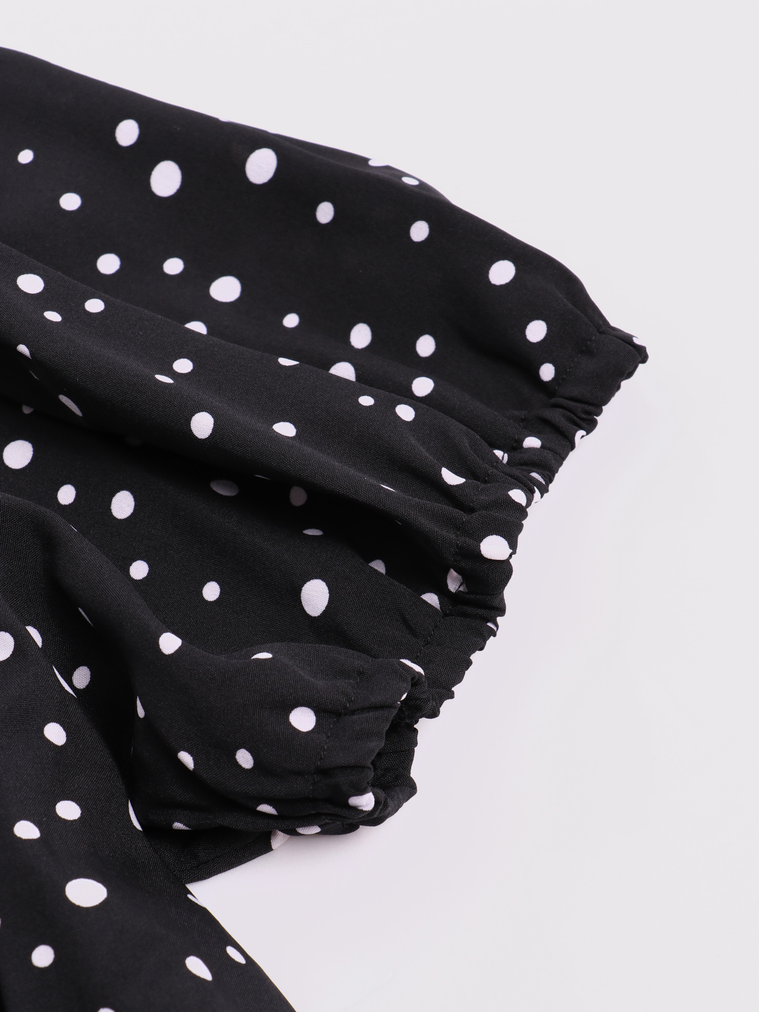 Square Neck Slimming Polka Dots Maxi Dress