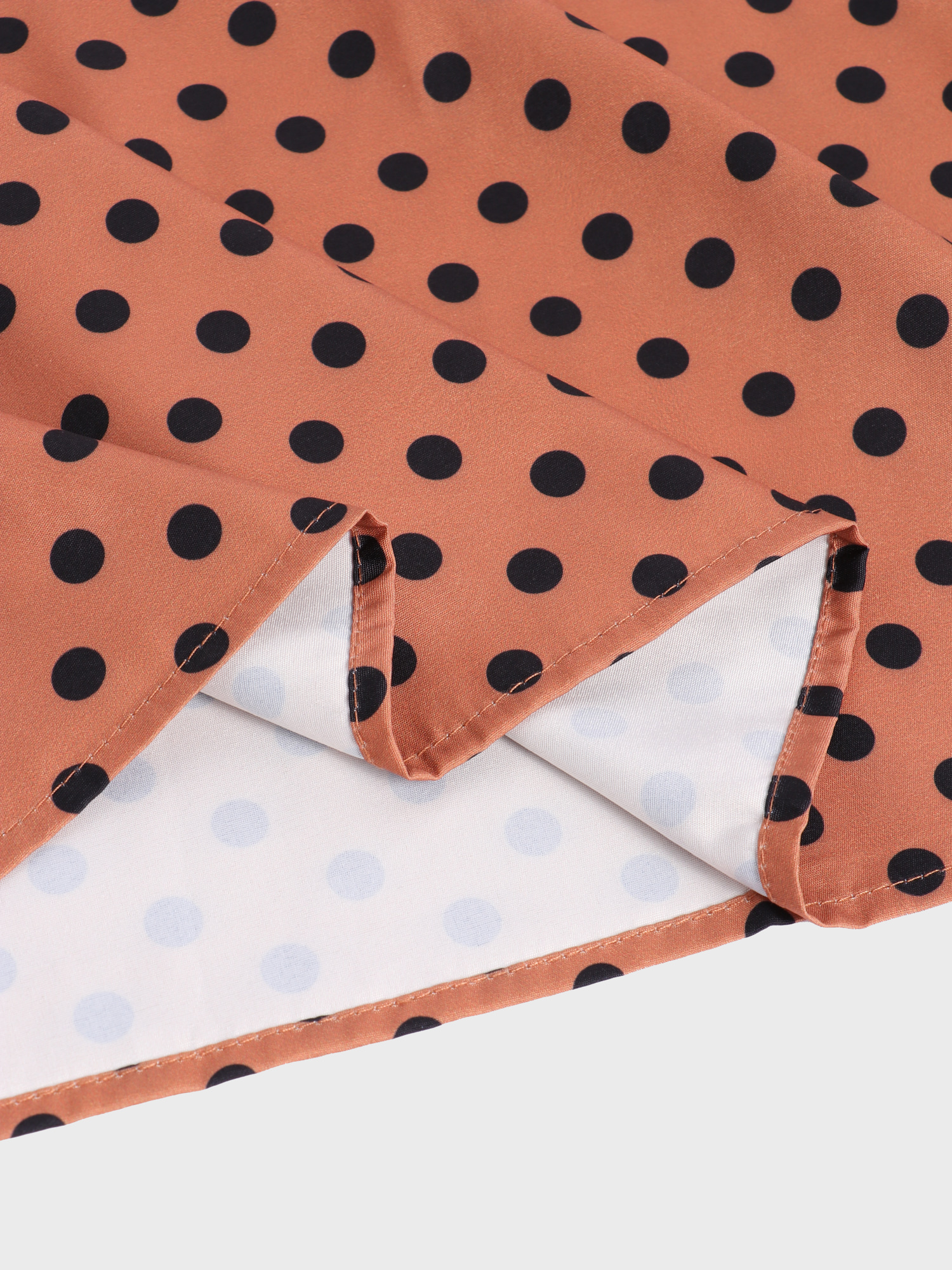 Polka Dot Lantern Sleeves Blouse