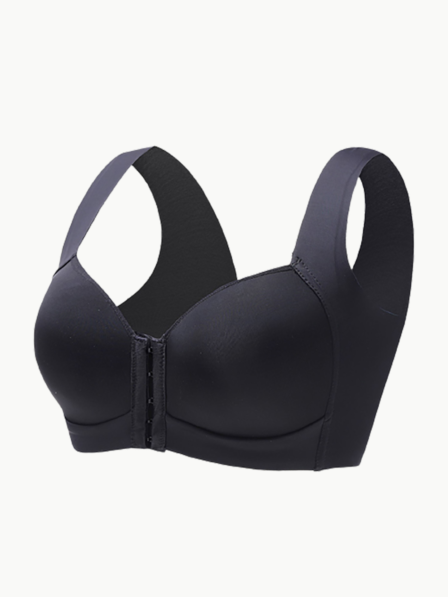 Front Closure Wide Straps Post Back Support Bra