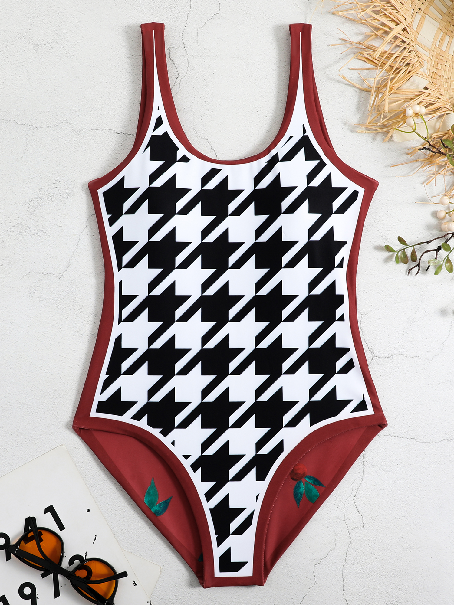 Reversible U-Neck One-Piece Swimsuit