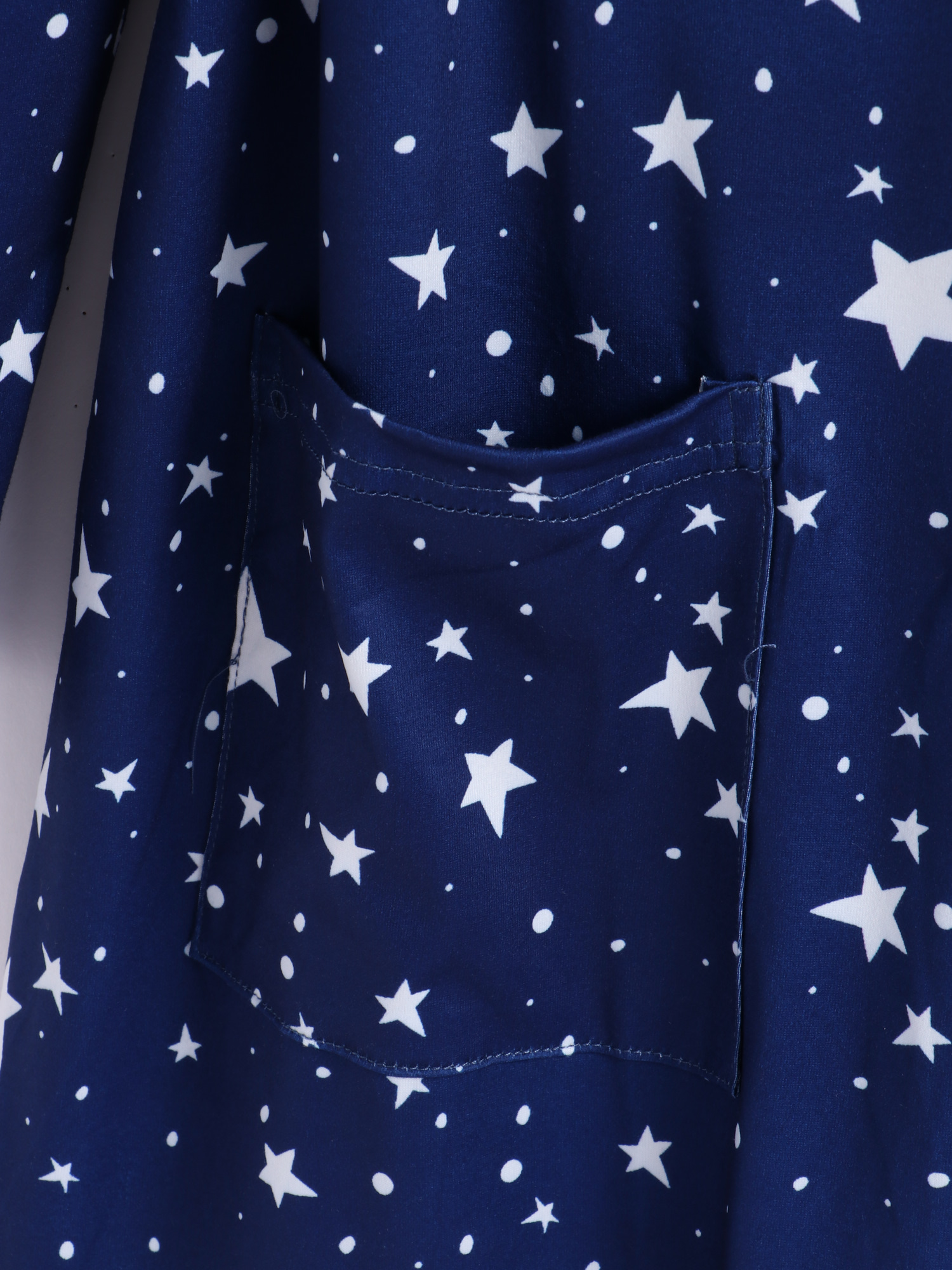 V-Neck Printed Tie Dress with Pockets