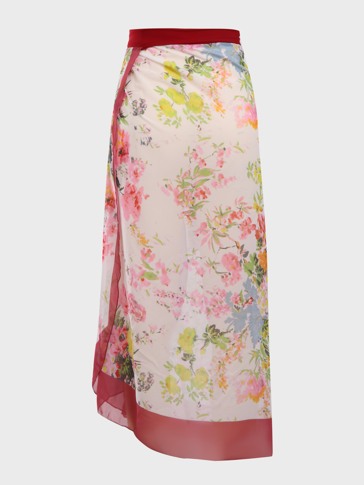 Glamour Burgundy Swim Skirt