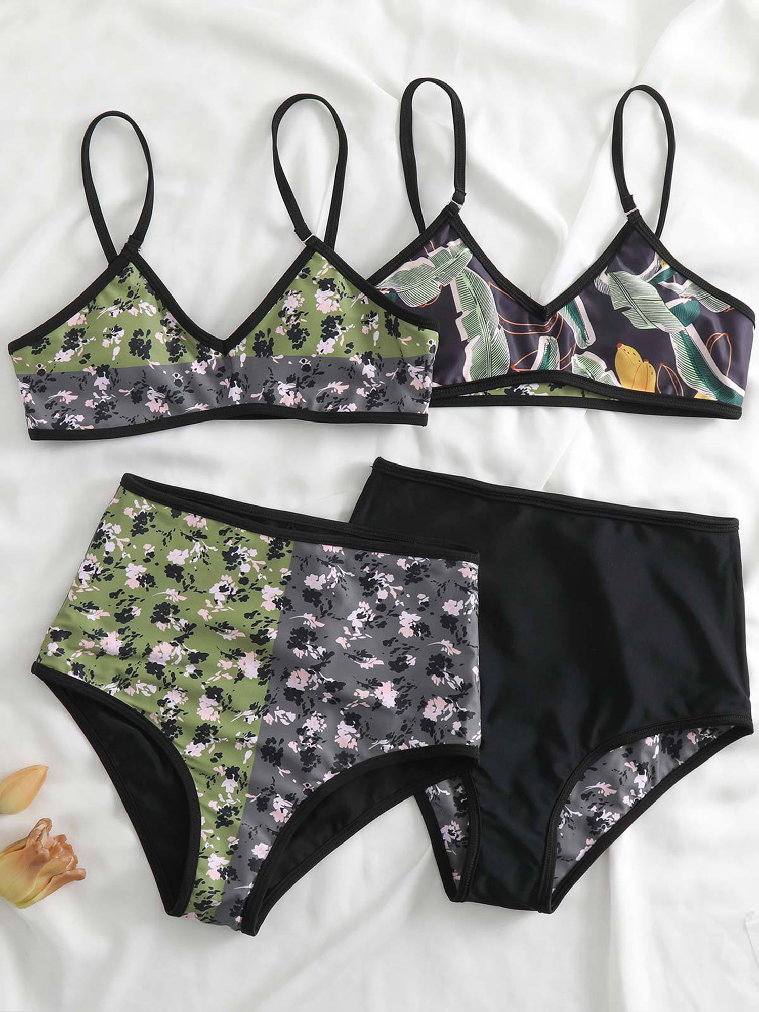 Retro-Inspired Reversible High Waist Bikini
