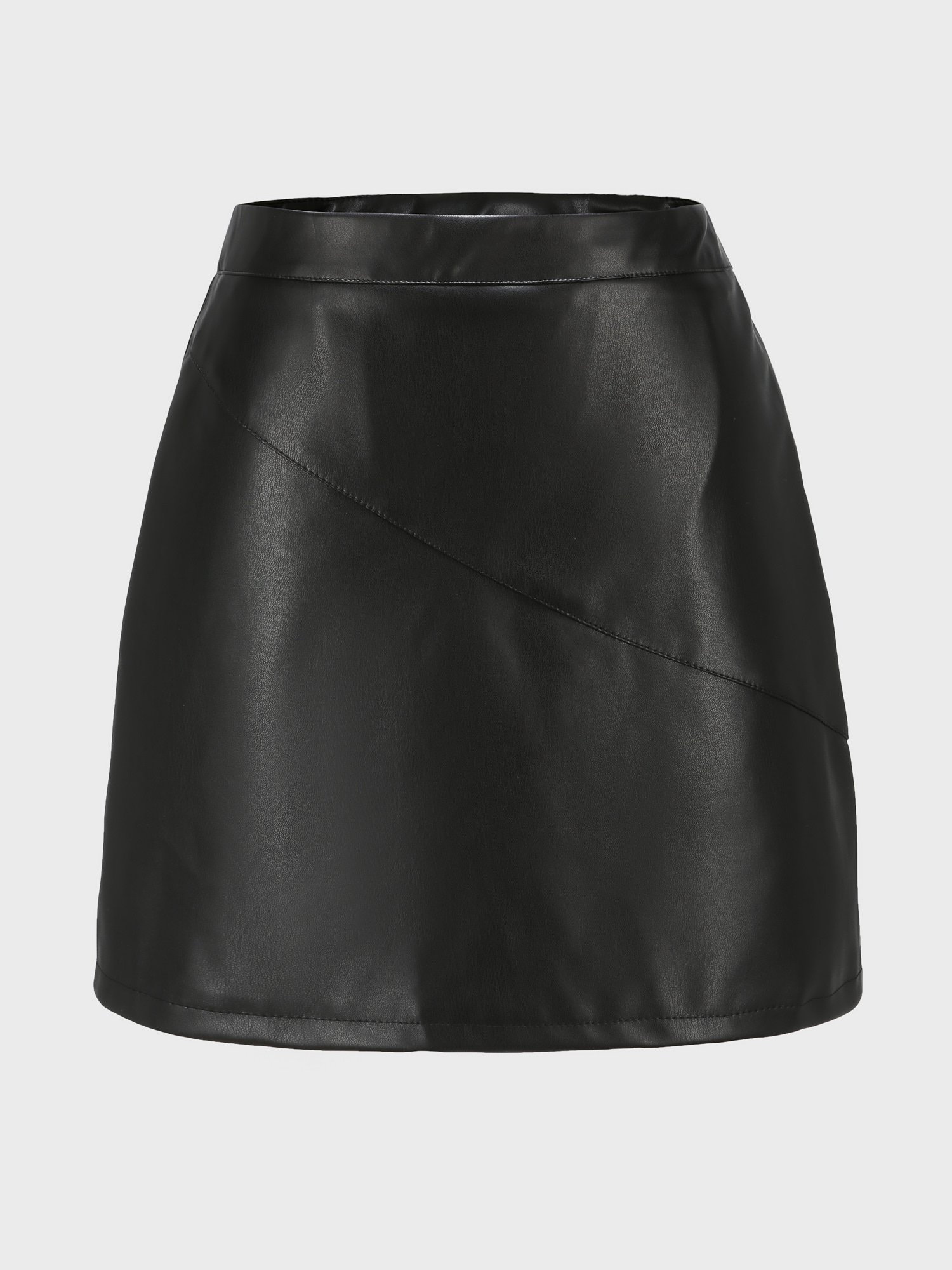 Simplicity High Waist Leather Skirt