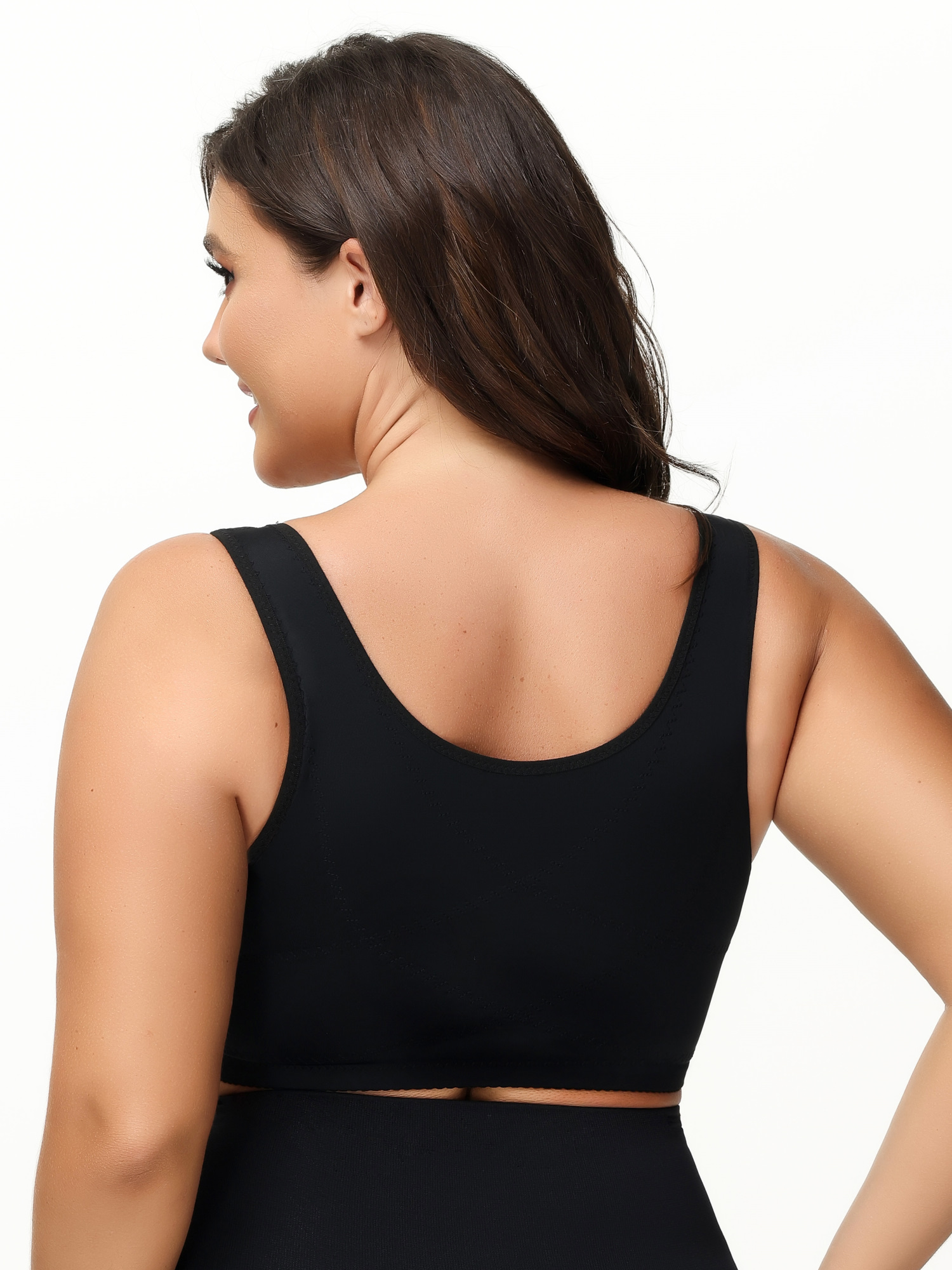 Mid Size Front Closure Rose Lace Support Bra