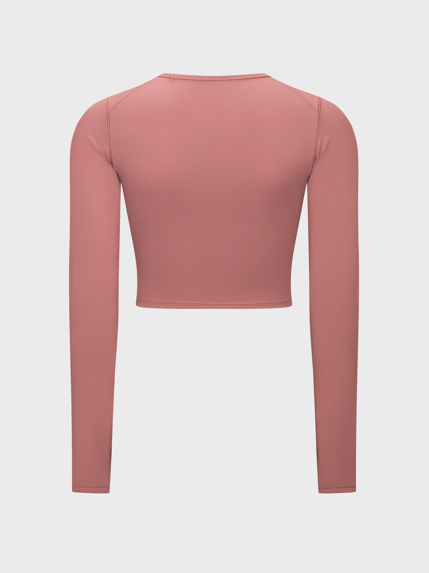 Slim Fit Nude Long Sleeve Yoga Crop Top