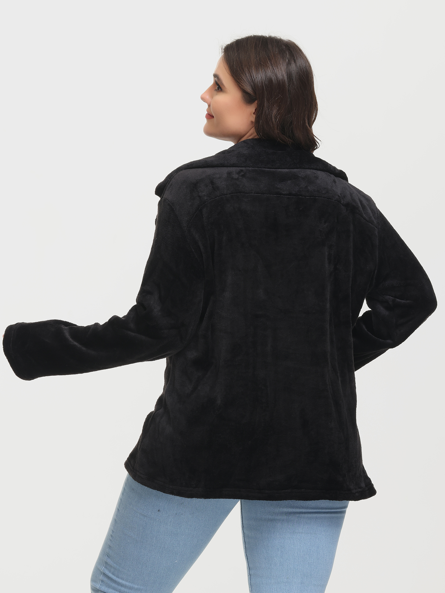 Sexy Slim Lapel Plush Jacket