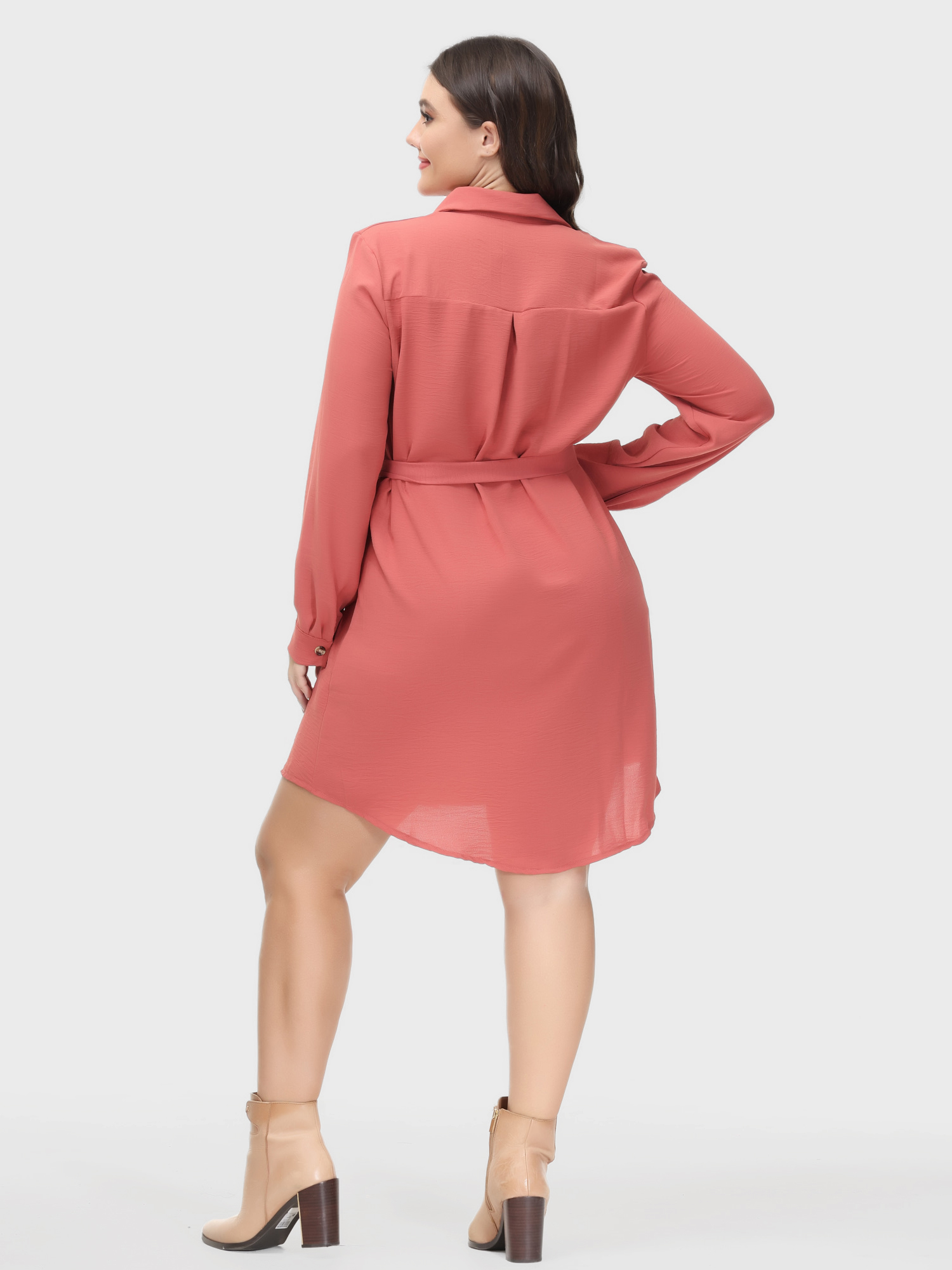 Urbanite Shirt Dress with Lace-up