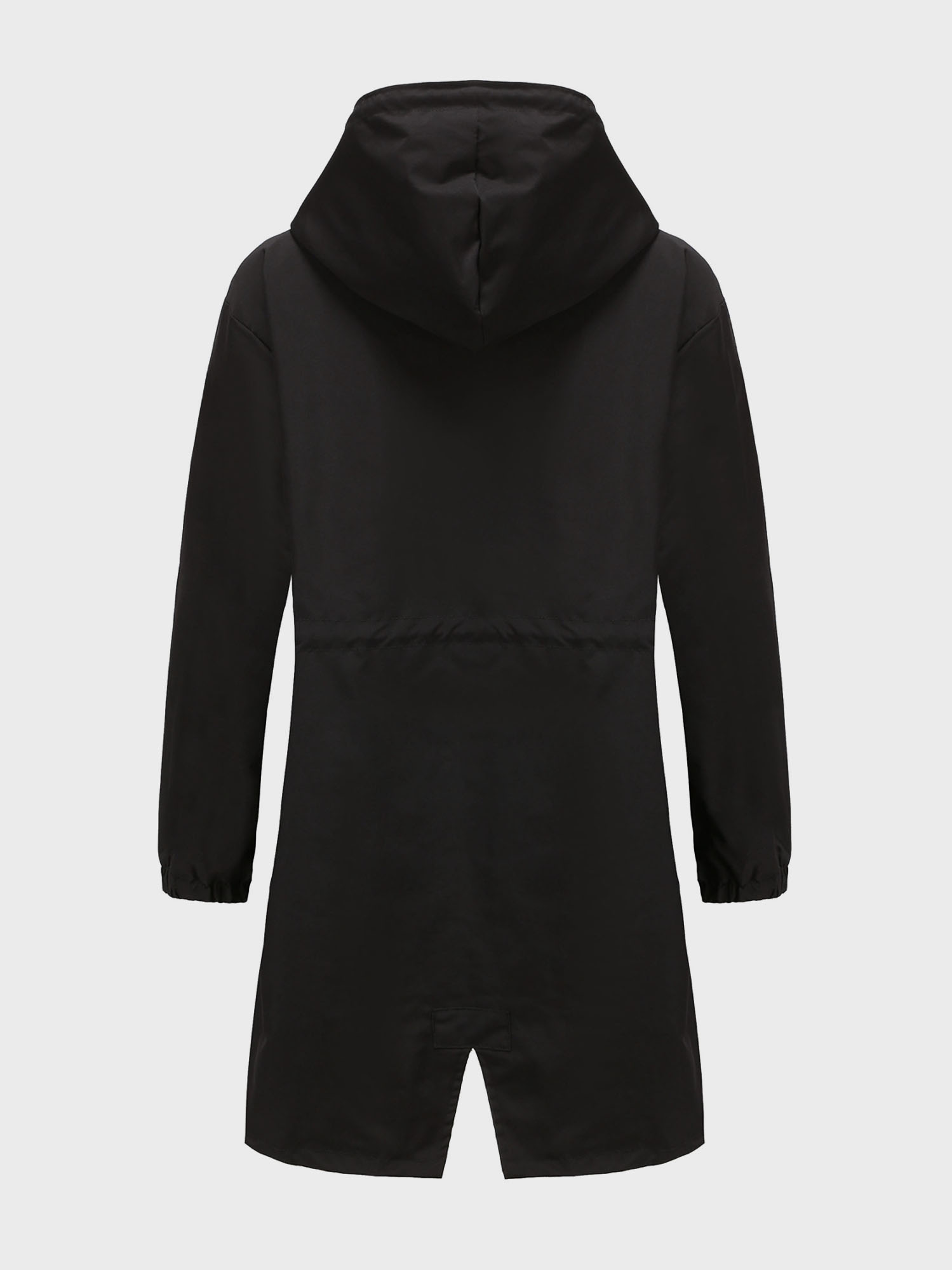 Casual Waterproof Long Hooded Windbreaker Midi Jacket