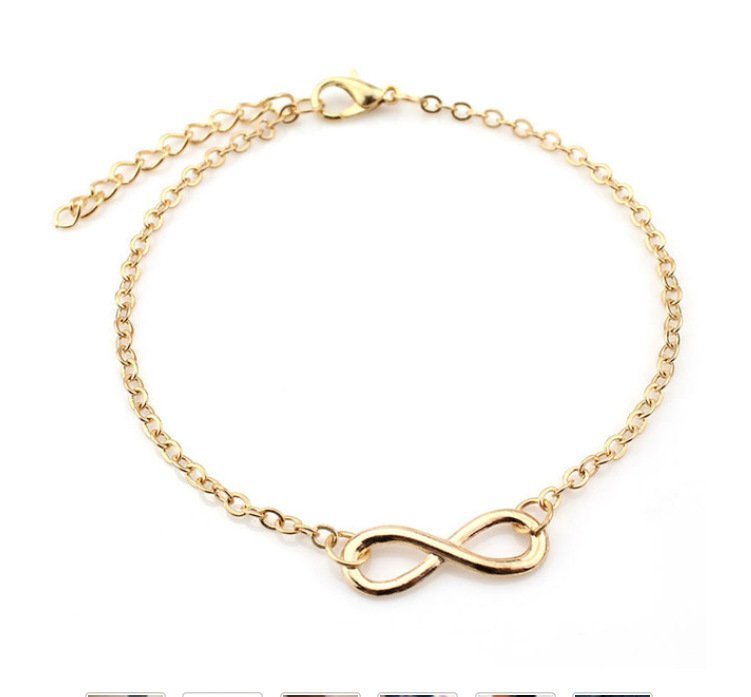 Infinity Class Chain Adjustable Anklet Gold