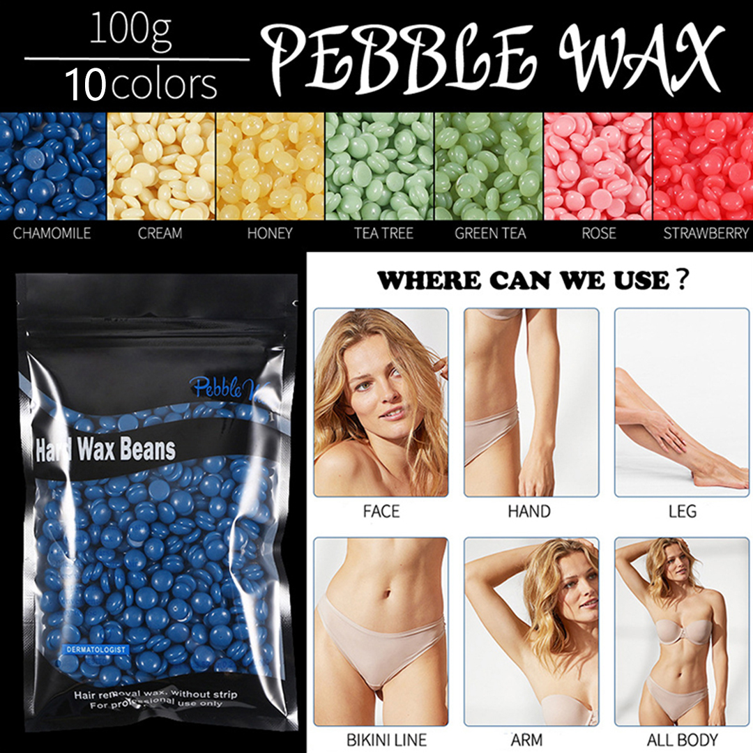Popular Home Waxing Hair Removal Hard Wax Beans 100g (3 Bags Full Body Waxing + Free Shipping)