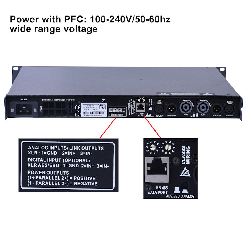 2 channel 1U Class D 5600 Watts Professional Power Amplifier K3 Subwoofer PA Stage poweramp