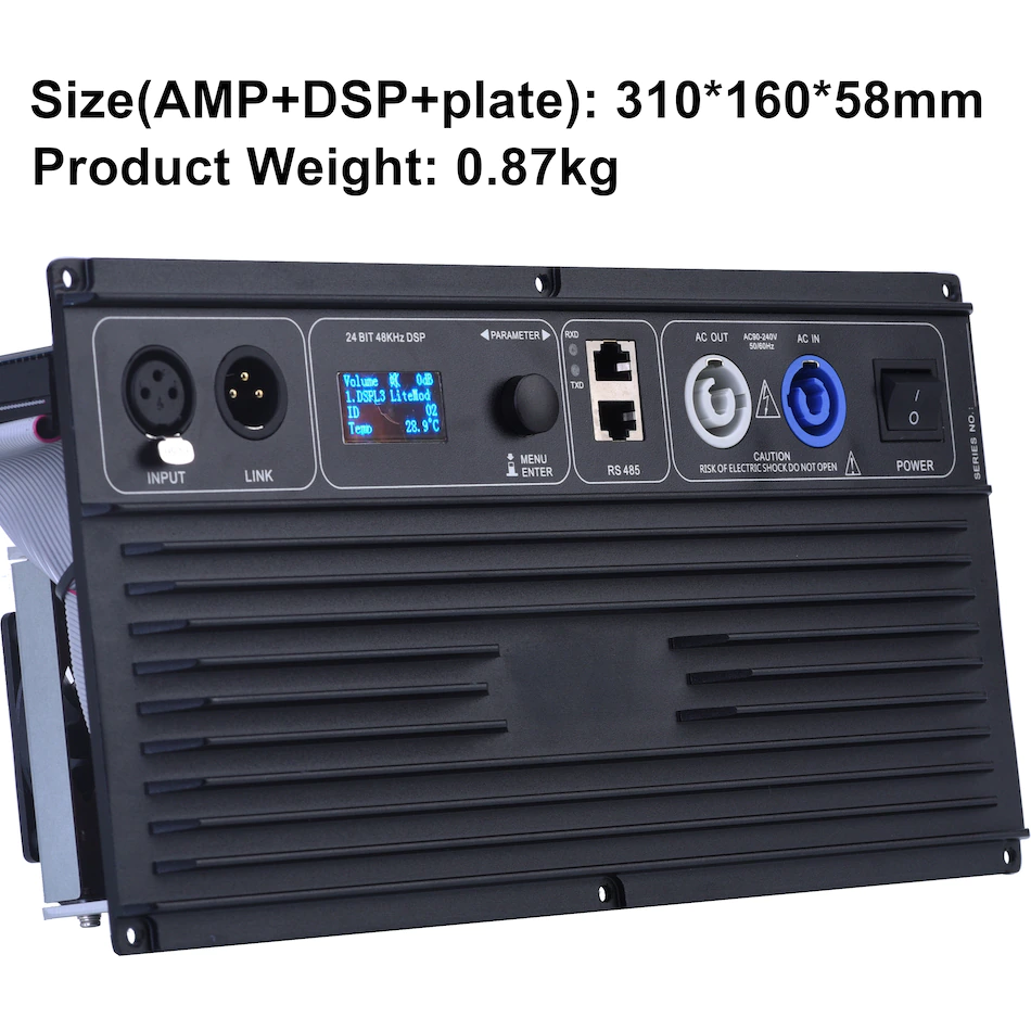 2 Channel 1100W@ 8ohm dsp amplifier board subwoofer amplifier