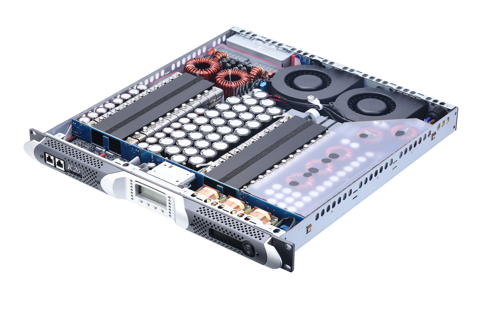 K20 4 Channel 2700 Watts at 8ohm Class D 1U Professional Power Amplifier DJ Subwoofer Poweramp PA Stage Prokustk