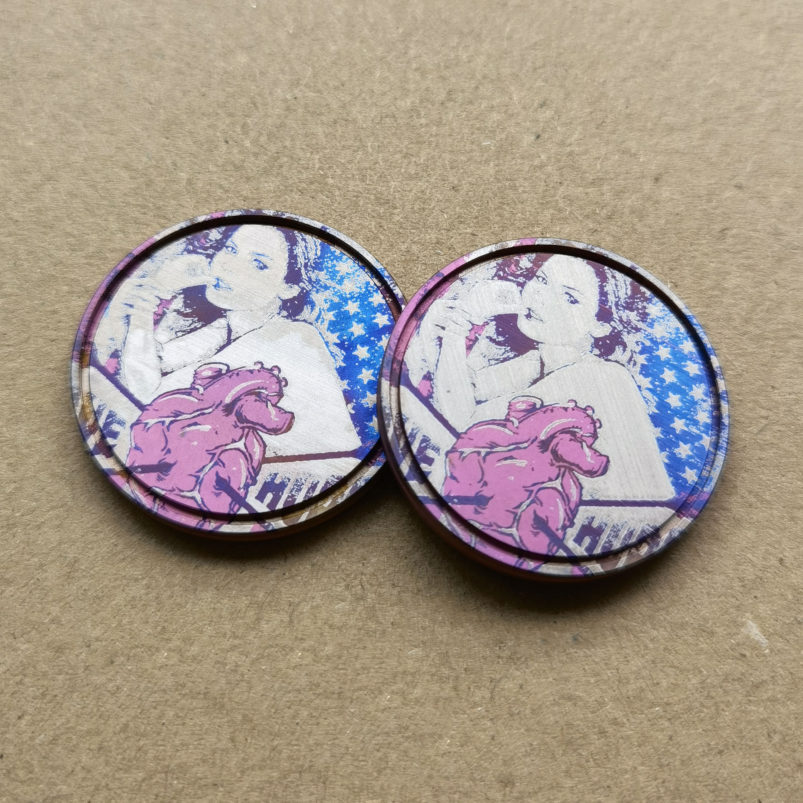 Flat coins-Big white EDC