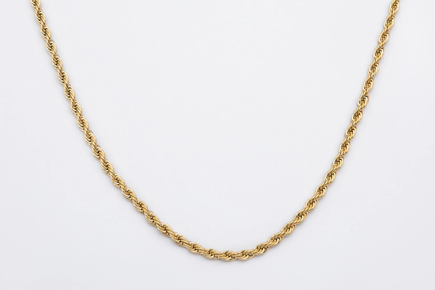 4mm Yellow Gold Rope Chain for Men Necklace - CLC&CO