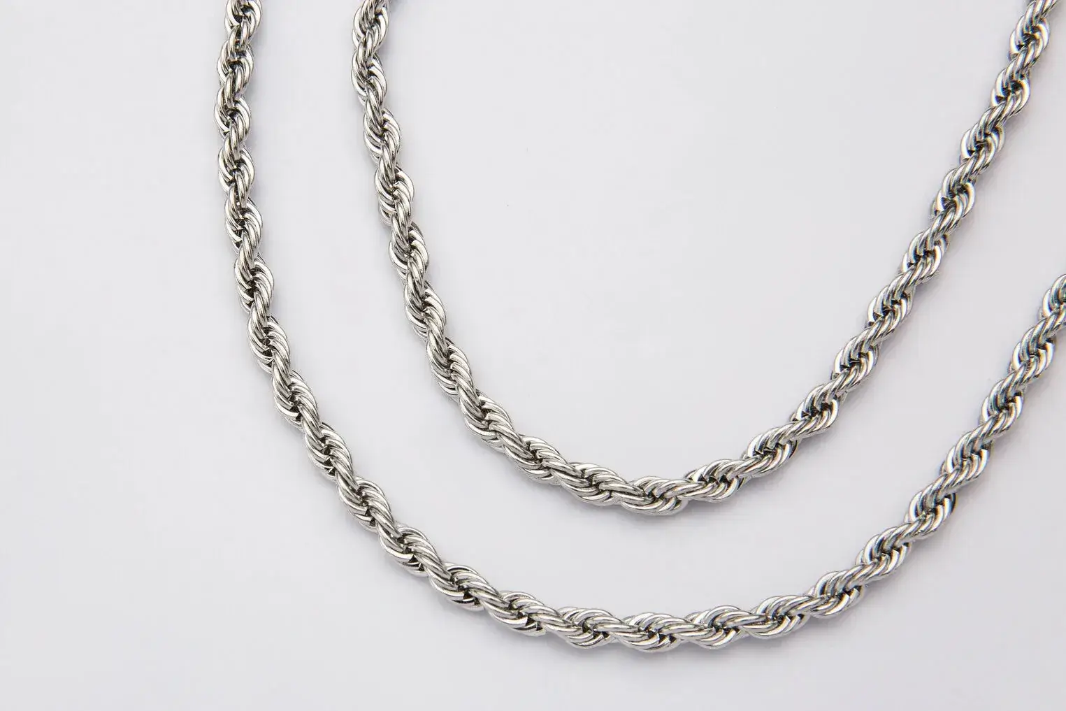 Buy Silver Stainless Steel Polished 3.5mm French Rope Chain Online - Inox  Jewelry India