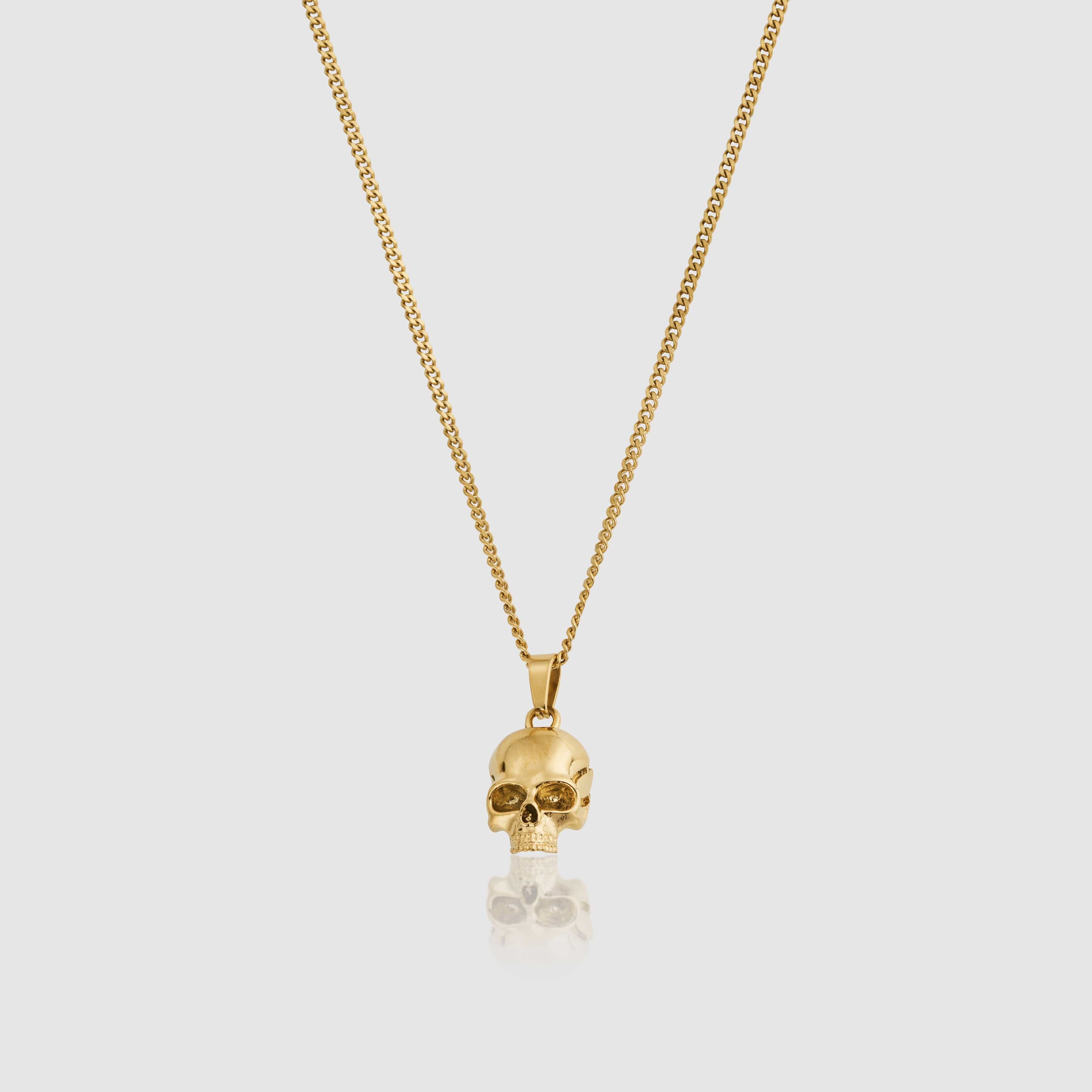 Gold Skull Pendant Chain