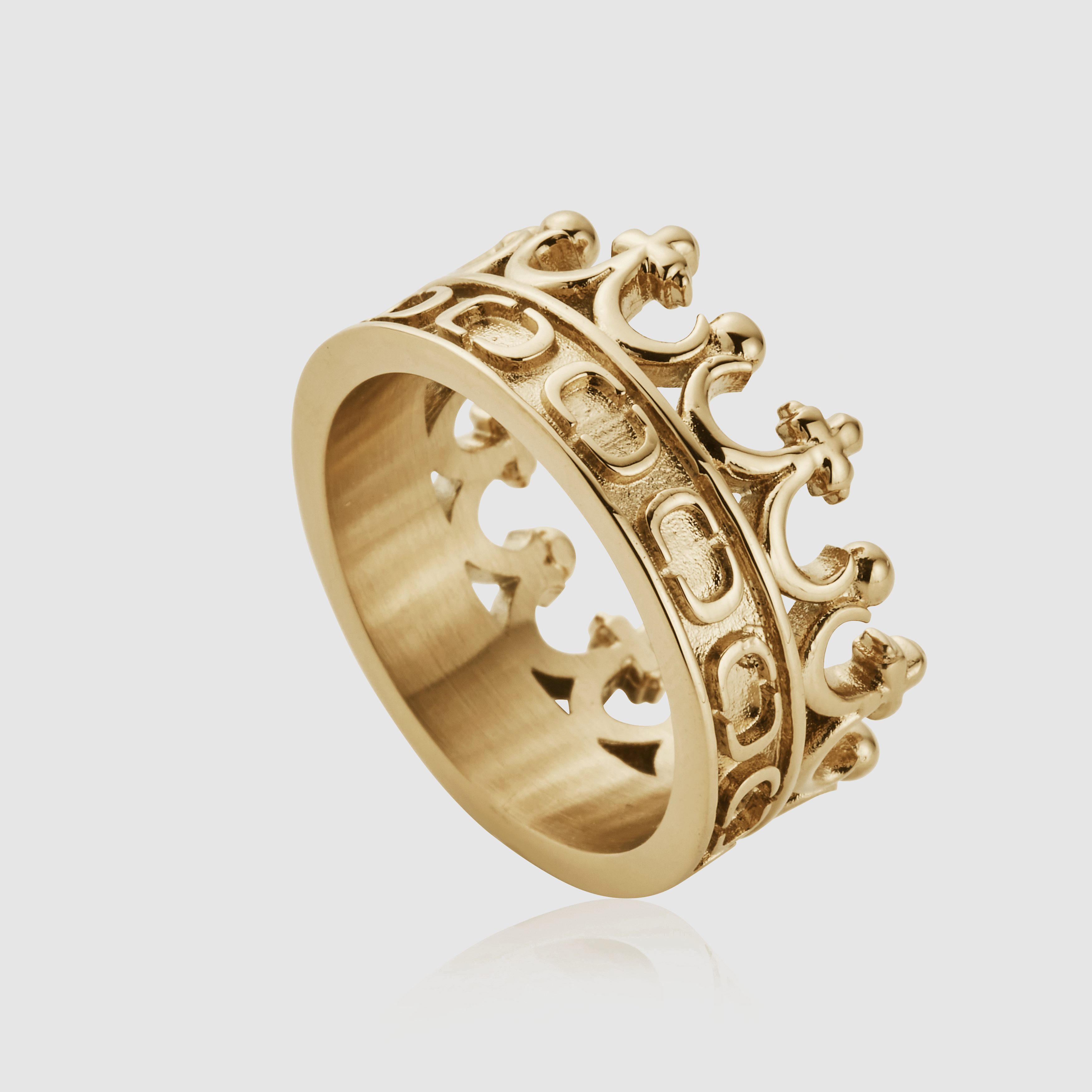 Timeless Look Gold Crown Ring