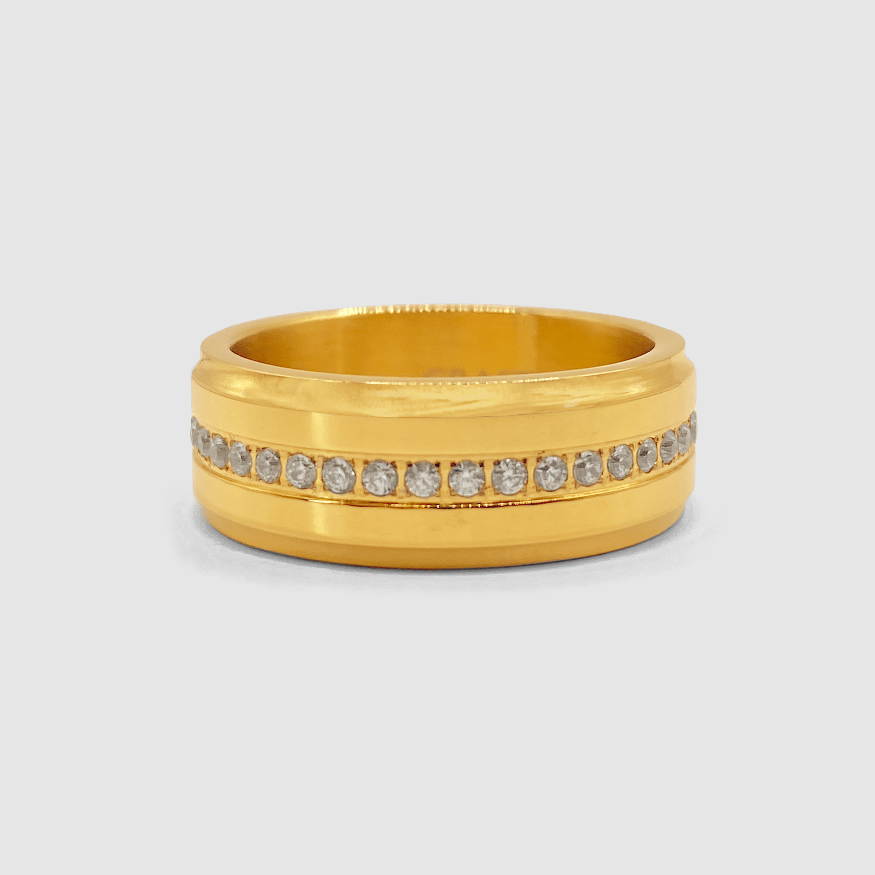 Iced Band Ring (Gold)