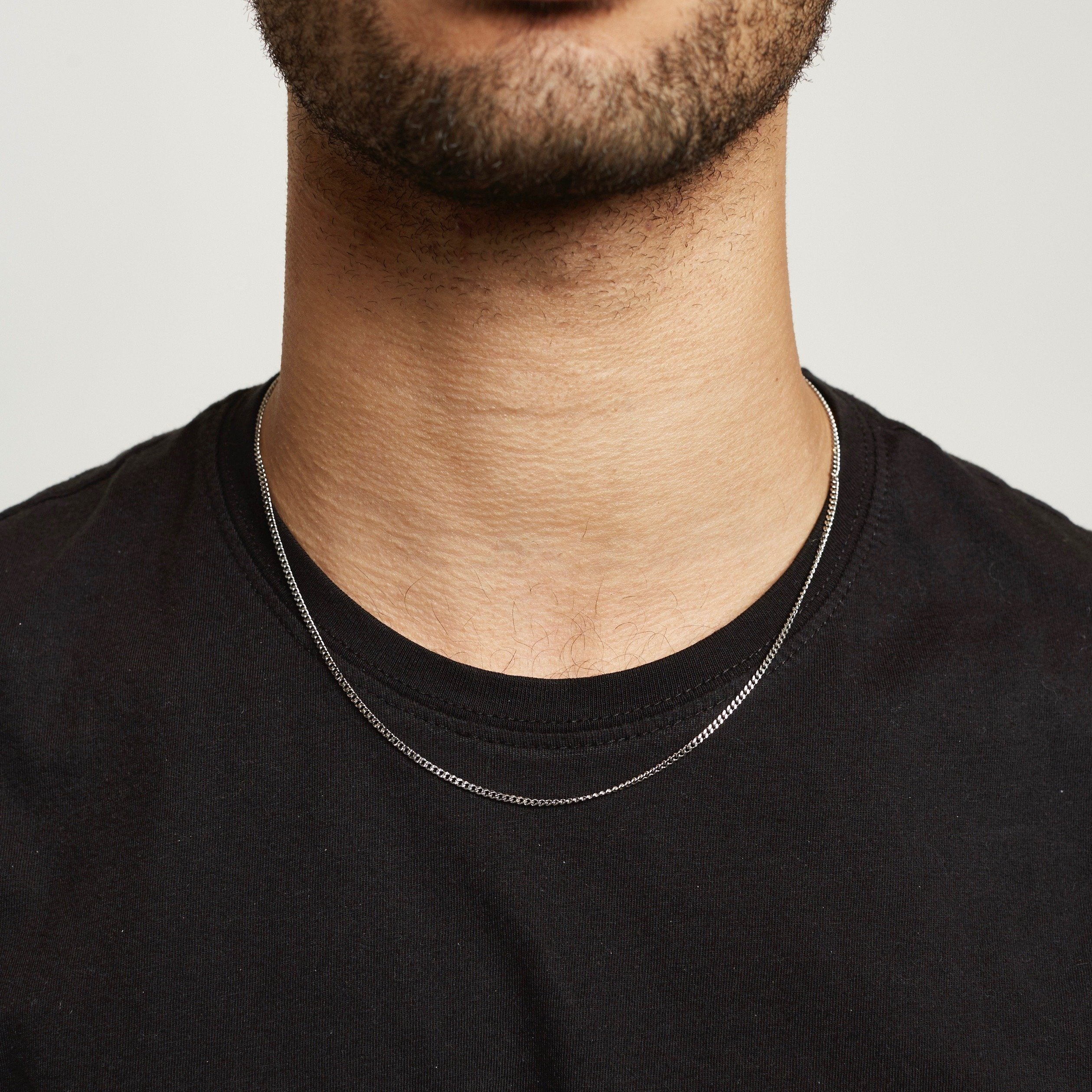 Curb Chain Men's Silver Connell Necklace