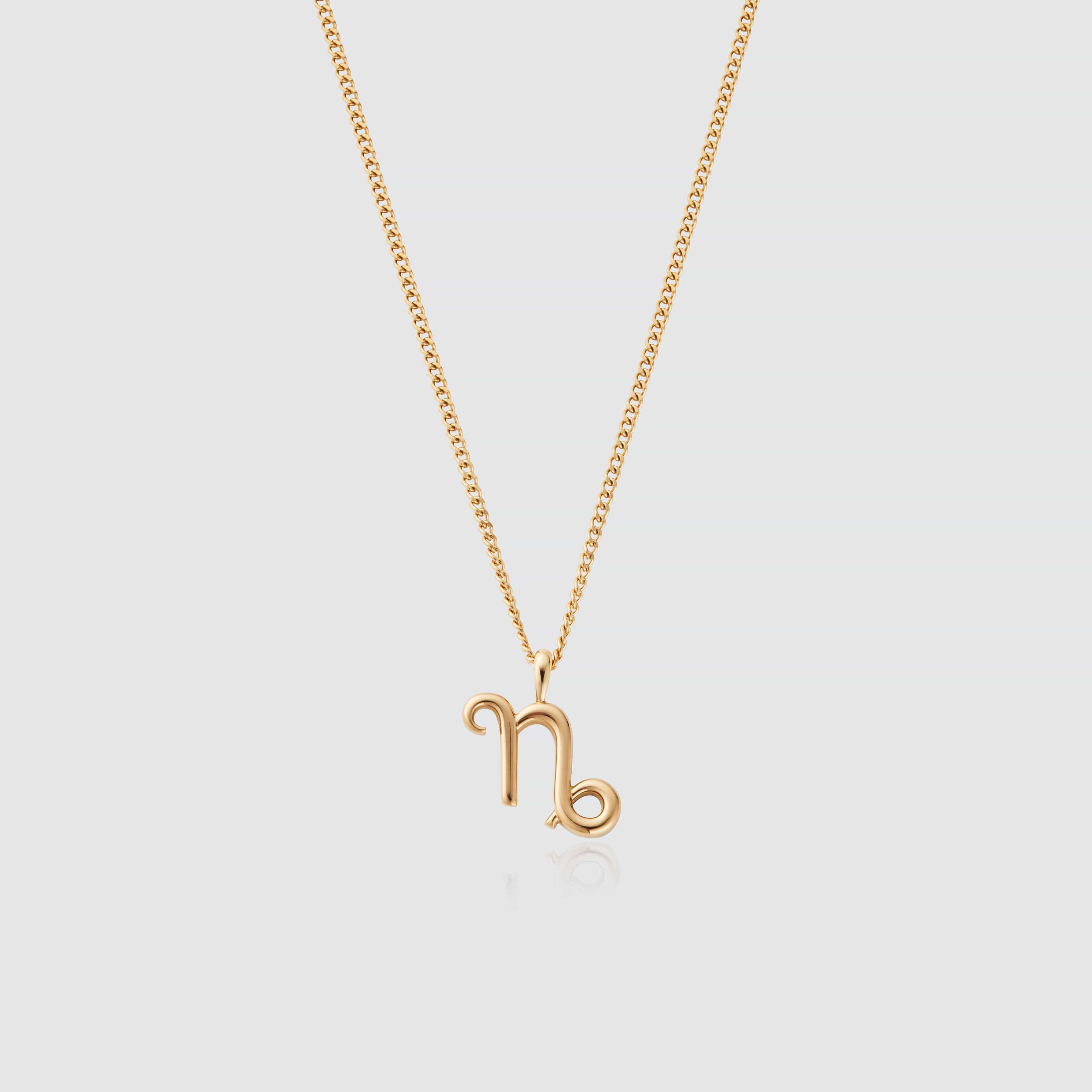 Gold Capricorn Pendant Necklace