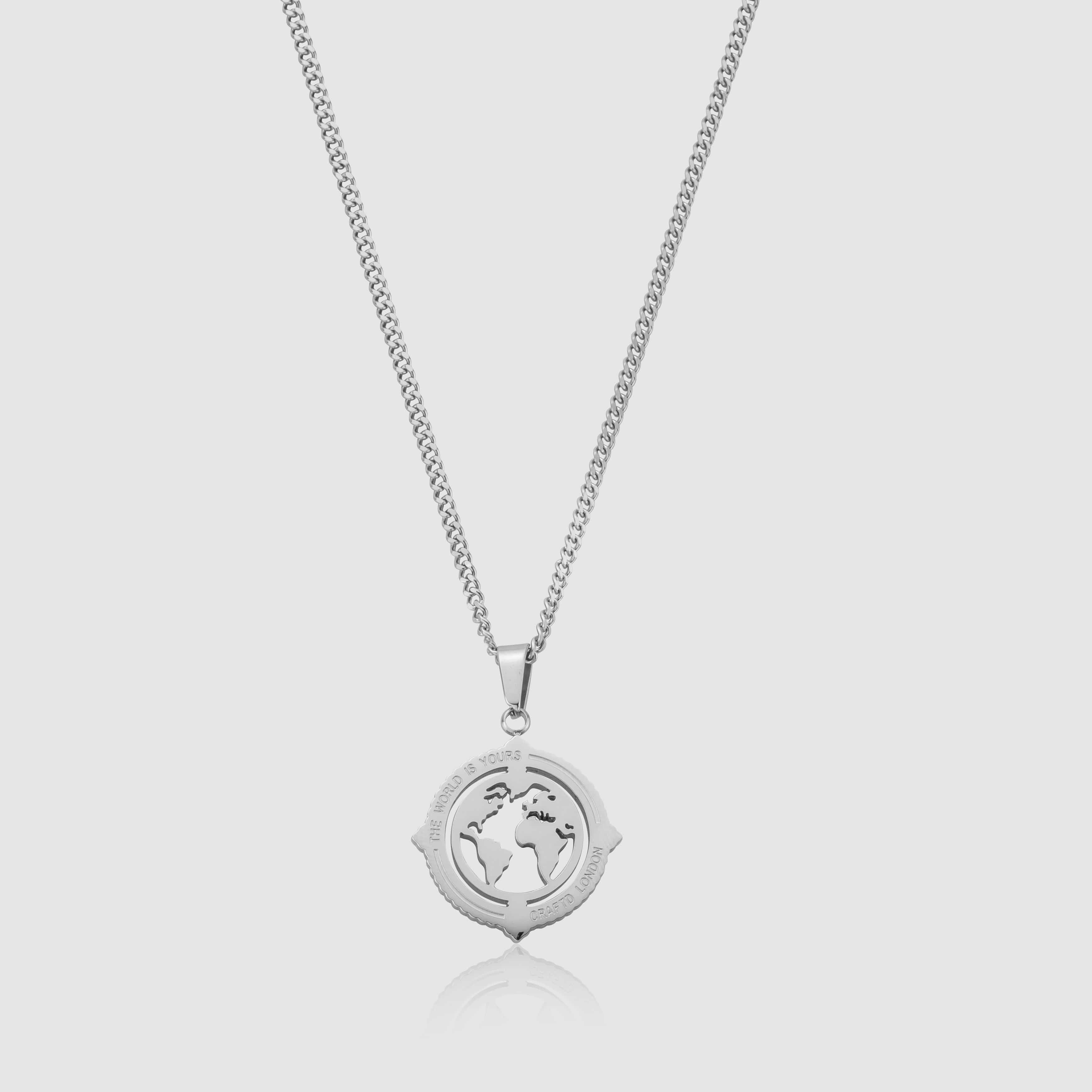 Silver Globe Pendant Necklace