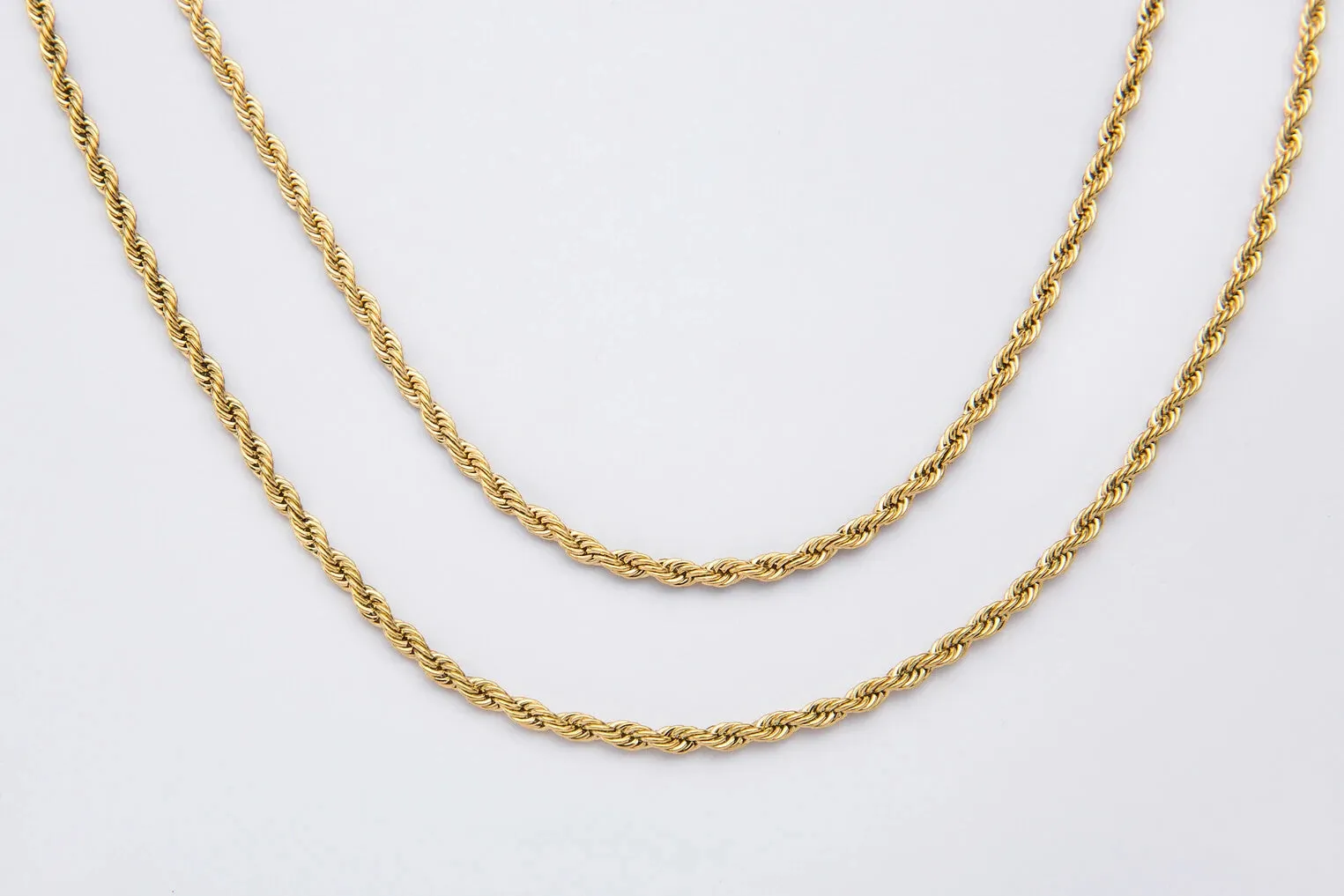 3mm gold rope chain