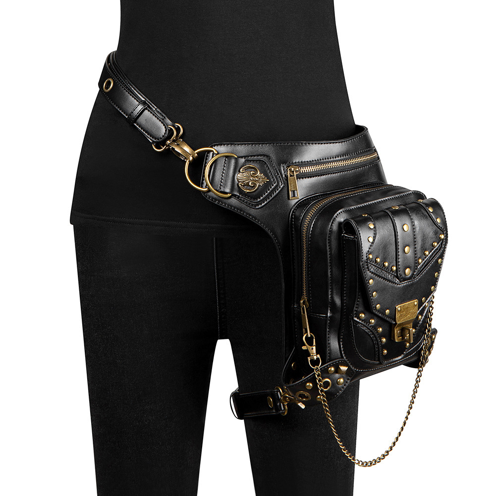 New steam punk women's cross-body waist bag
