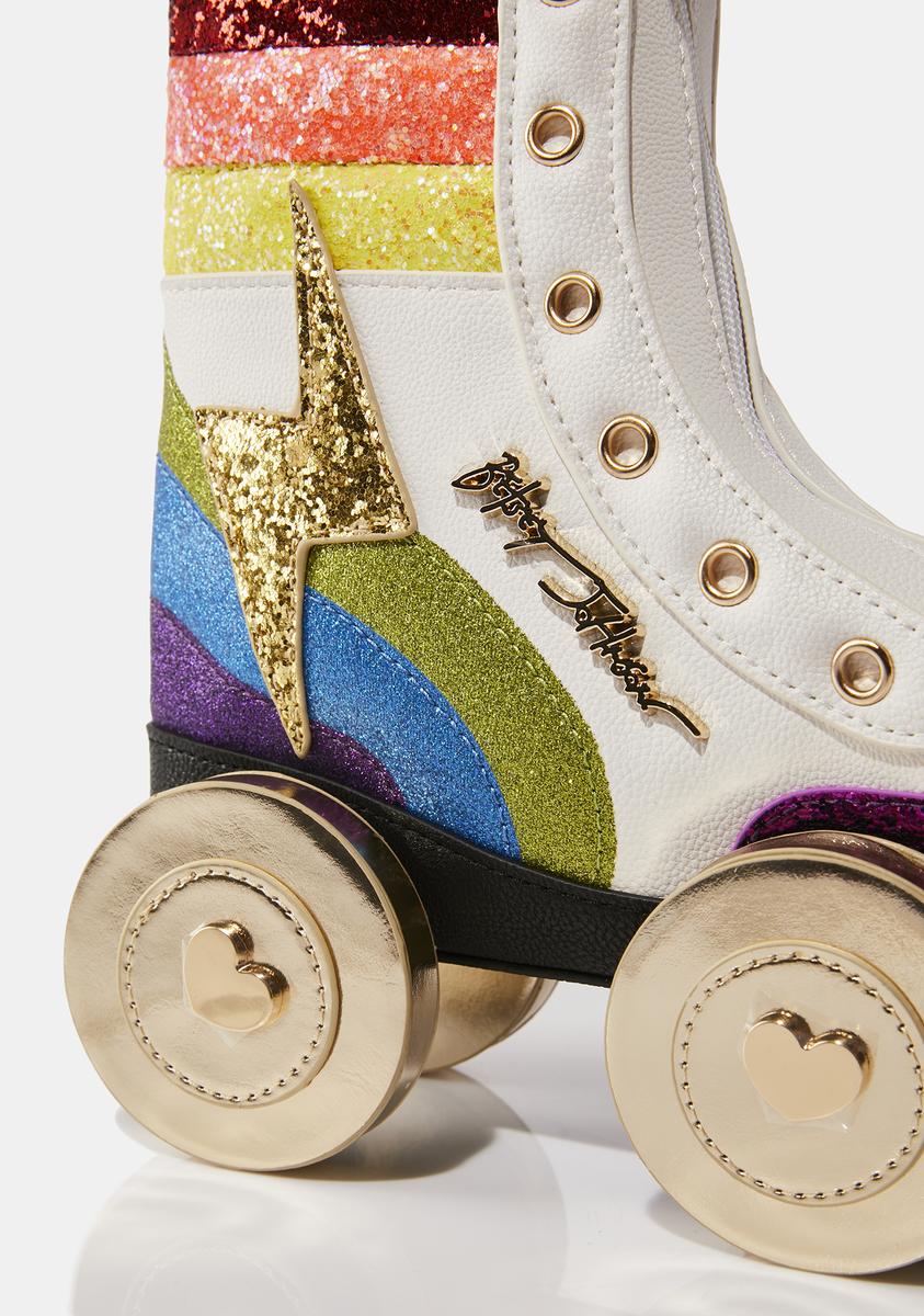 Rainbow Roller Derby Crossbody Bag-annaxin