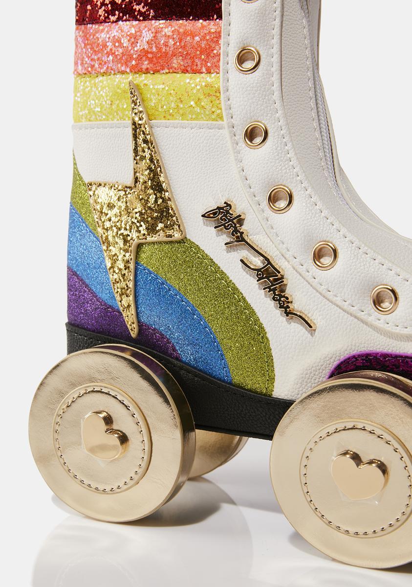 Rainbow Roller Derby Crossbody Bag-annaxin