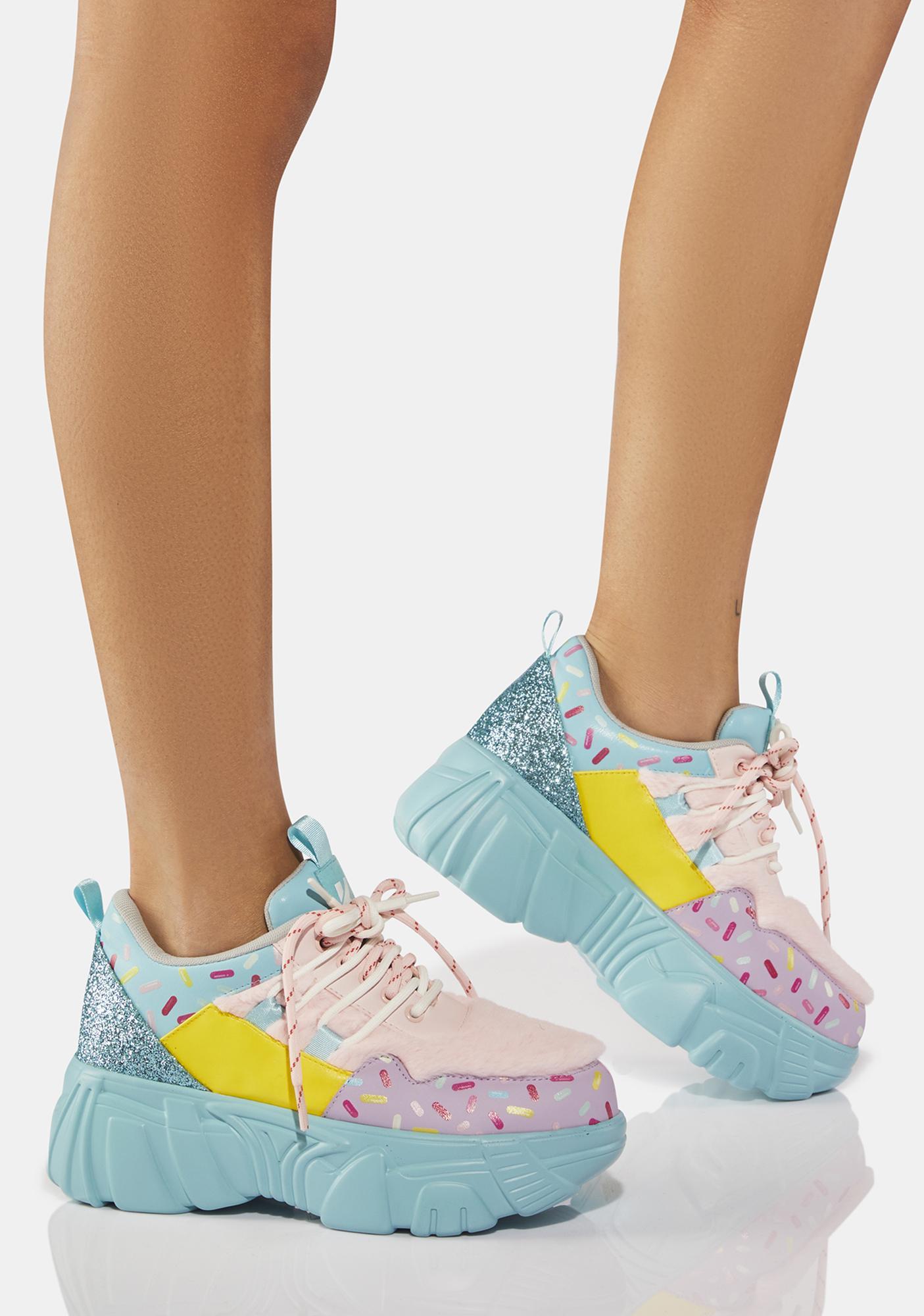 FIZZ WIZZ BUBBLEGUM PLATFORM SNEAKERS-annaxin