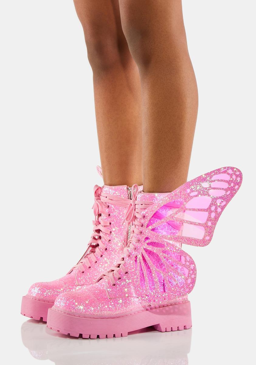 Candy Metamorphic Butterfly Boots-annaxin